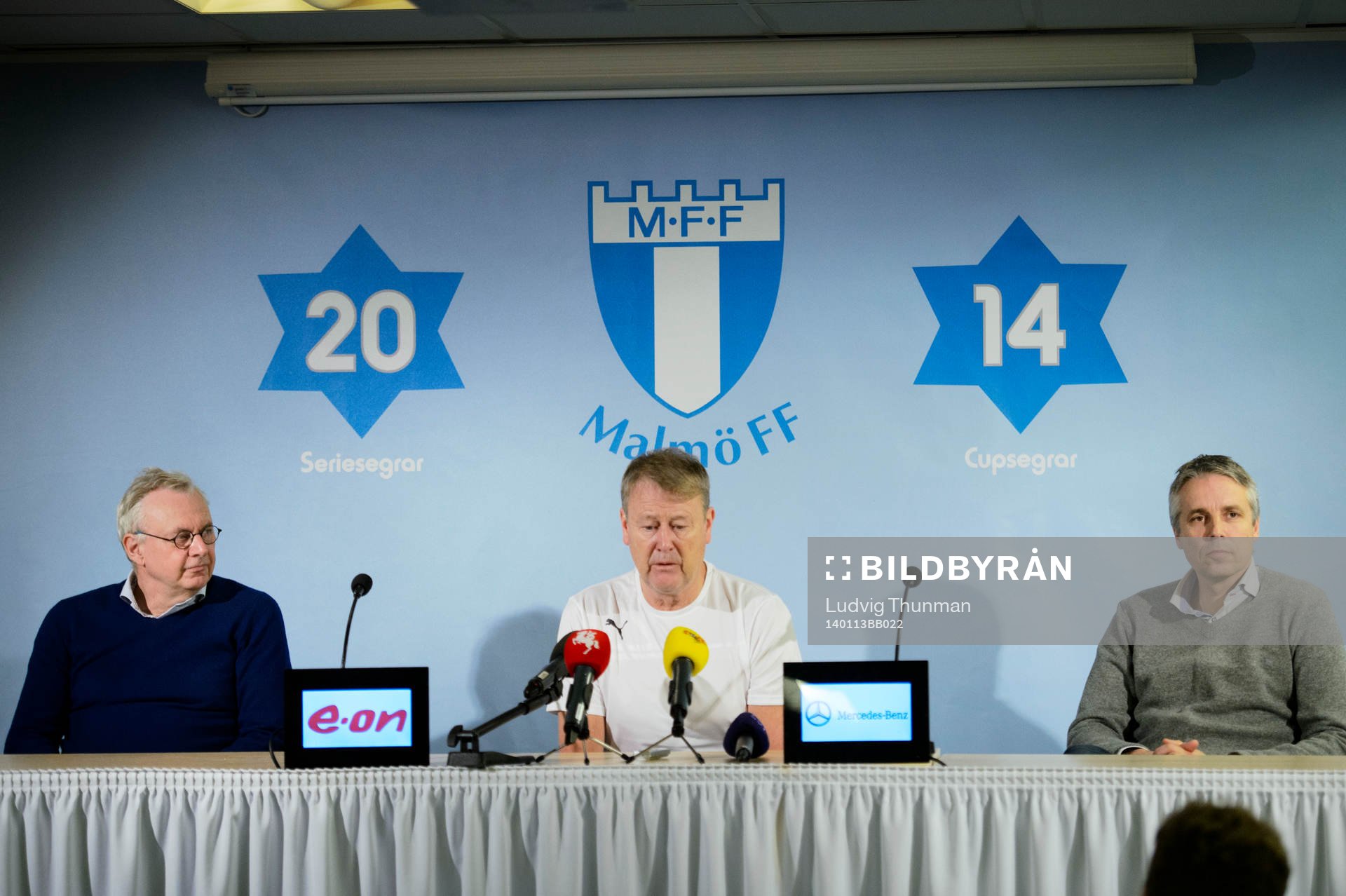 Malmö FFs VD Per Nilsson, Åge Hareide och fd sportchefen