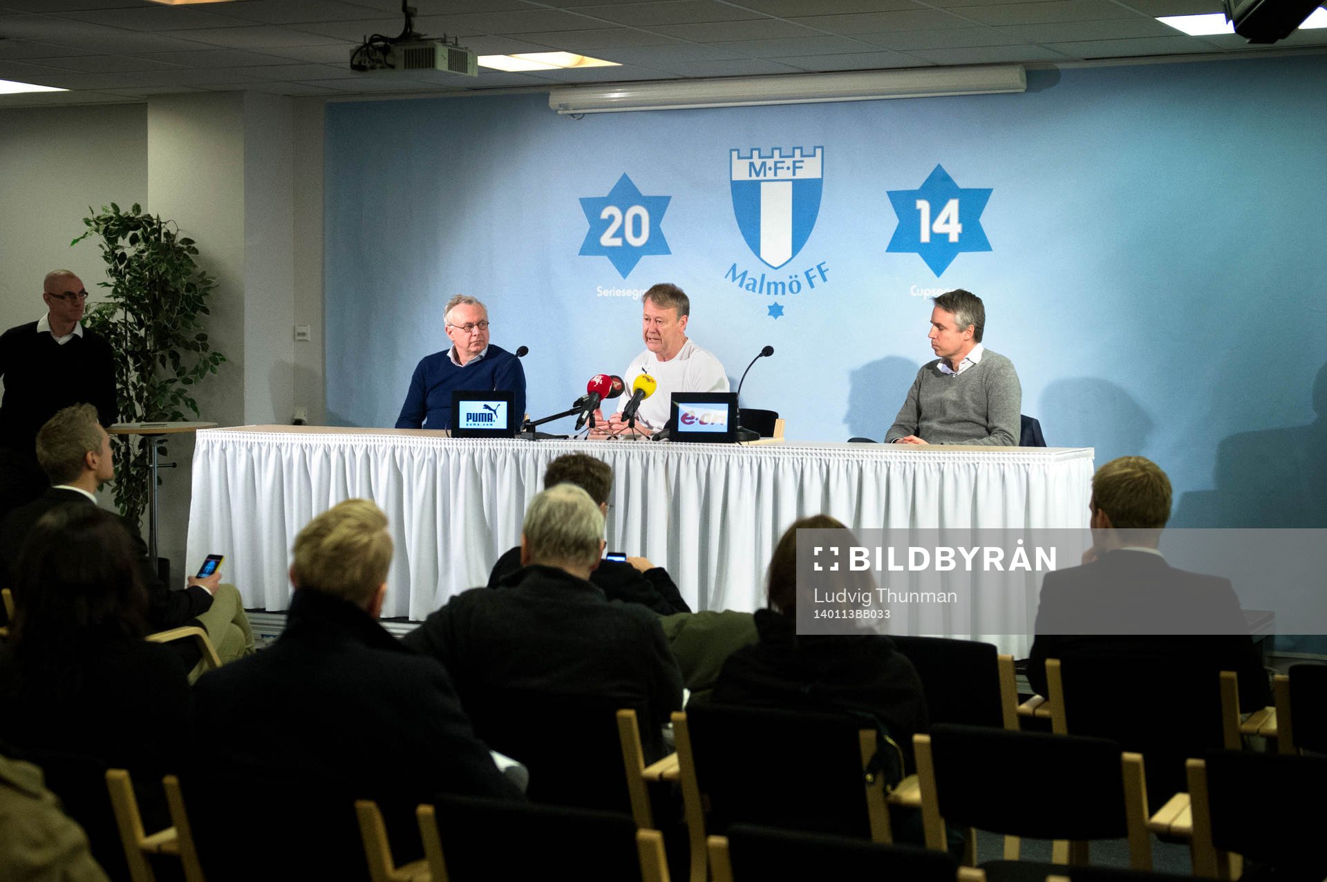 Malmö FFs VD Per Nilsson, Åge Hareide och fd sportchefen