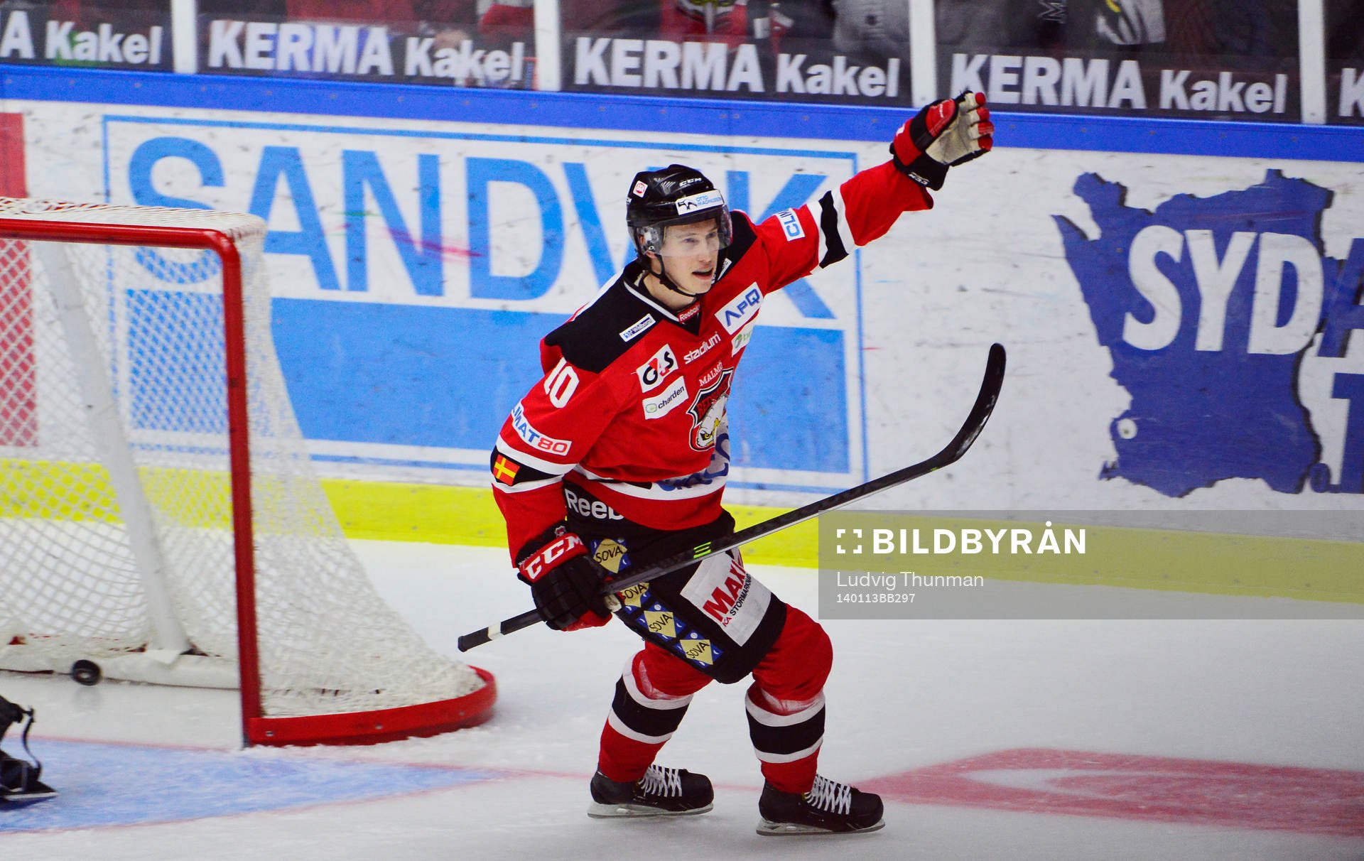 Malmö Redhawks Robin Alvarez jublar