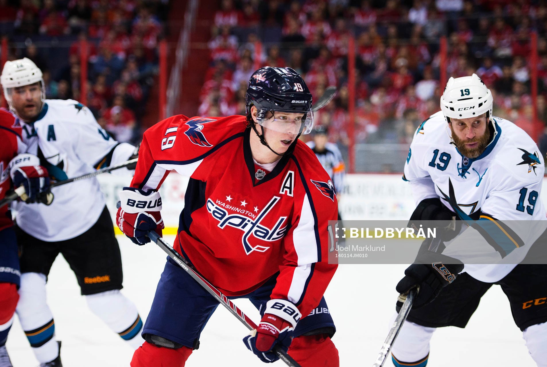 Washingtons Nicklas Bäckström och San Joses Joe Thornton