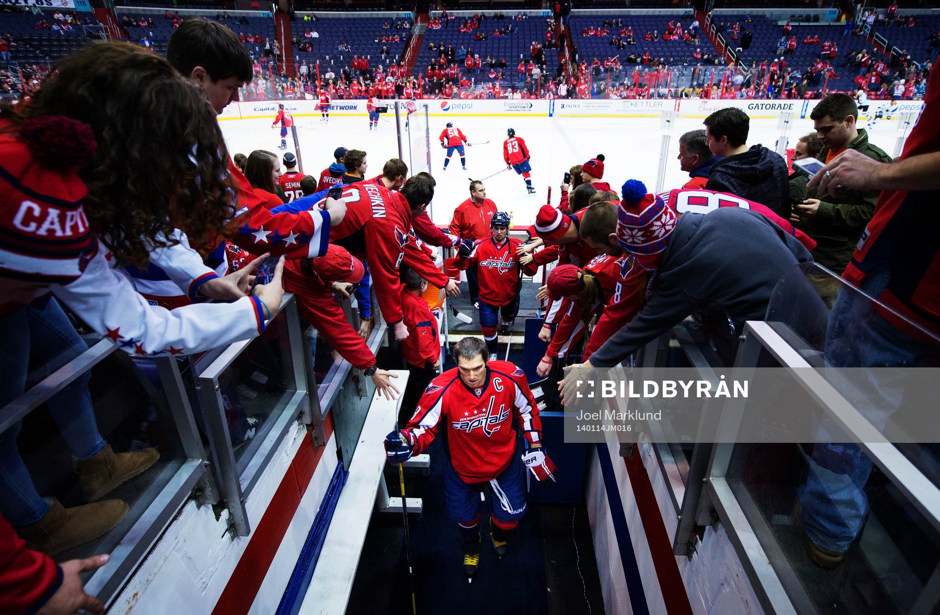 Washingtons Alexander Ovechkin lämnar uppvärmningen