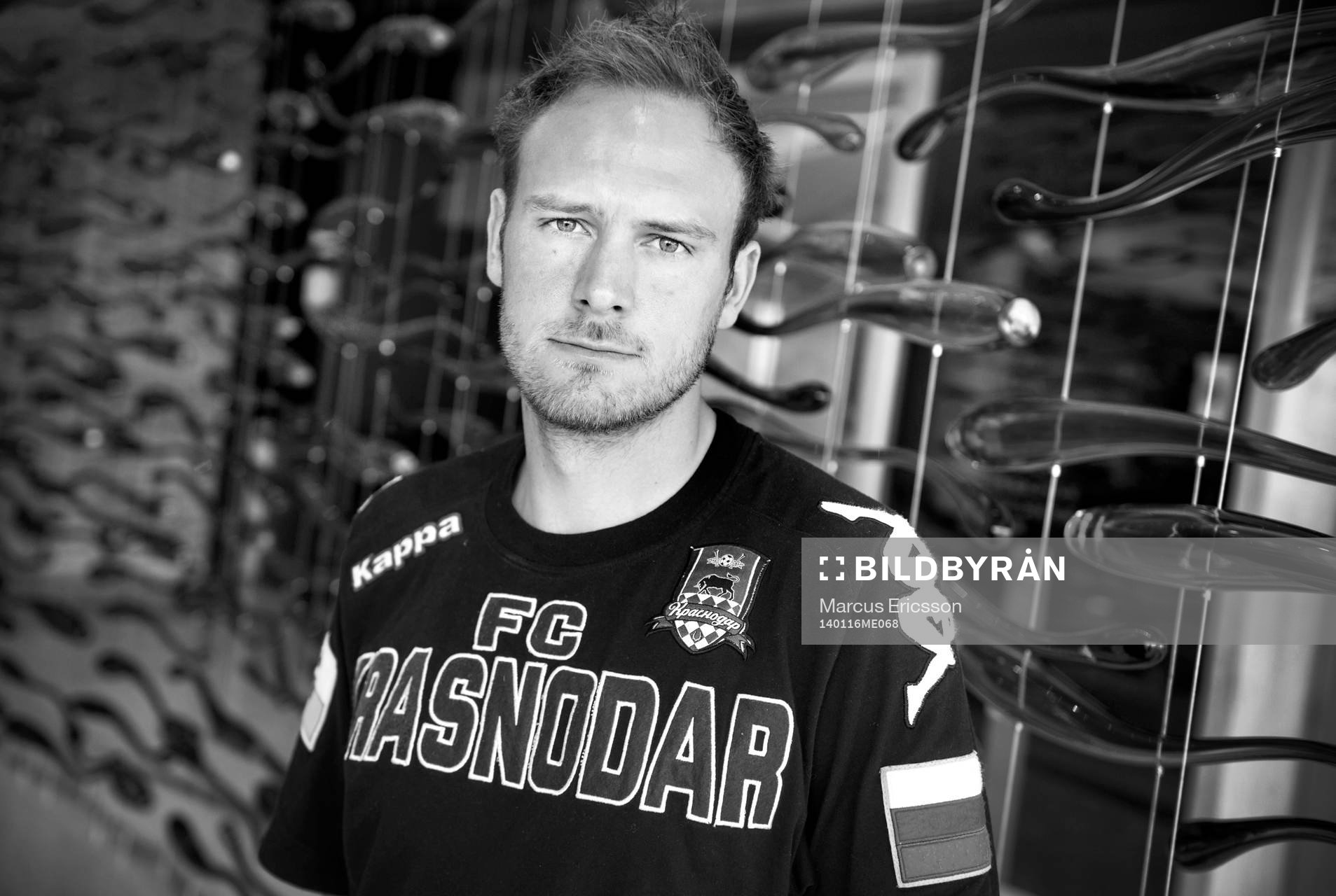 Andreas Granqvist på träningsläger med sitt ryska klubblag FC Krasnodar den 16 januari 2014 i Abu Dhabi.