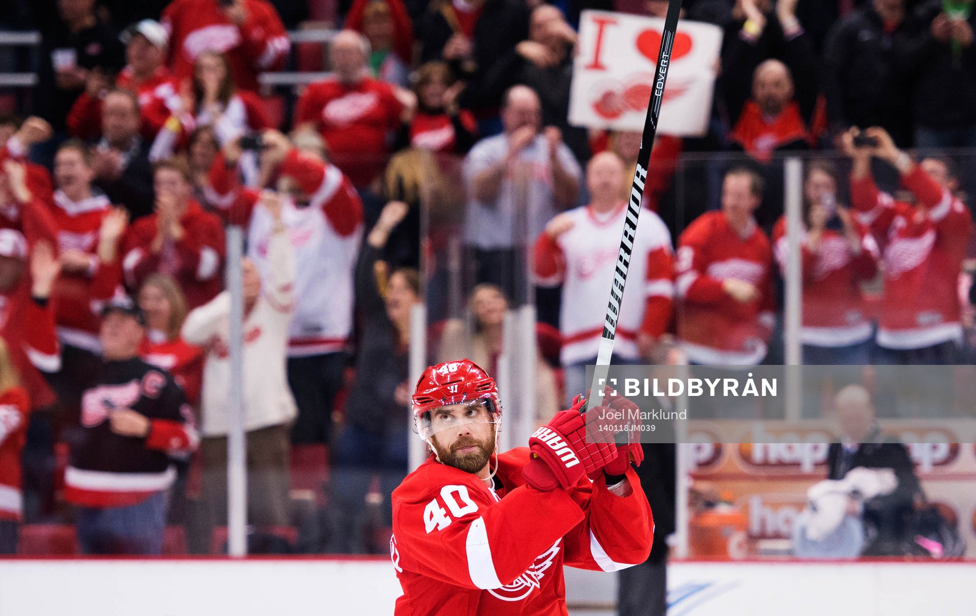 Detroits Henrik Zetterberg jublar