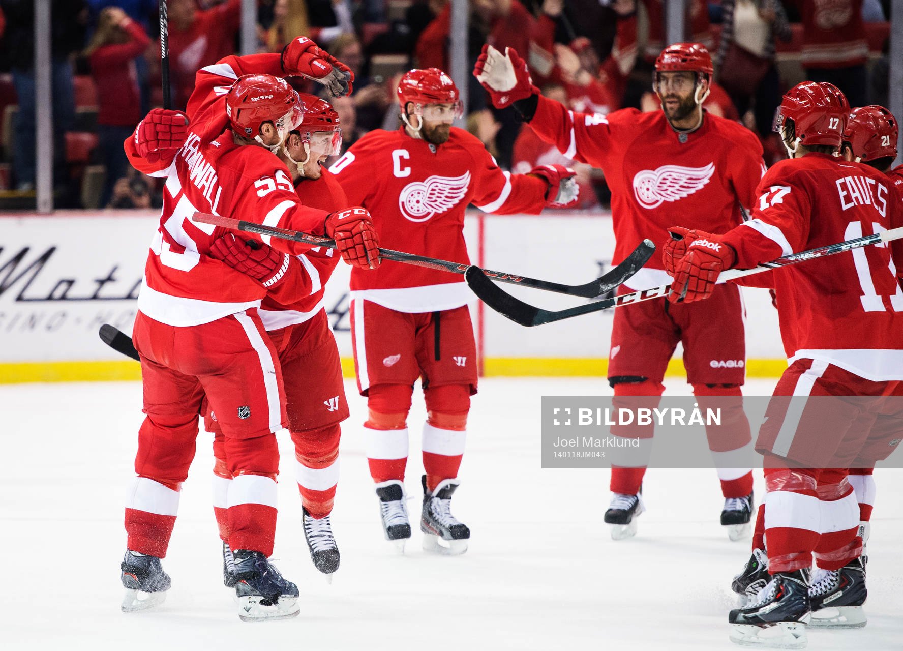 Detroits Niklas Kronwall, Gustav Nyquist och deras