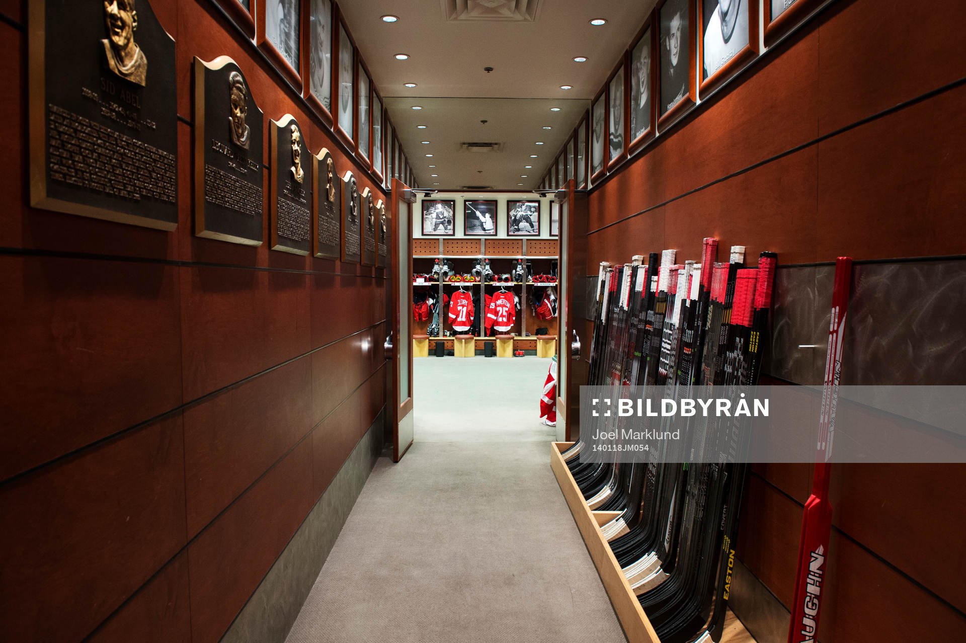 Den gång som leder in till NHL-laget Detroit Red Wings