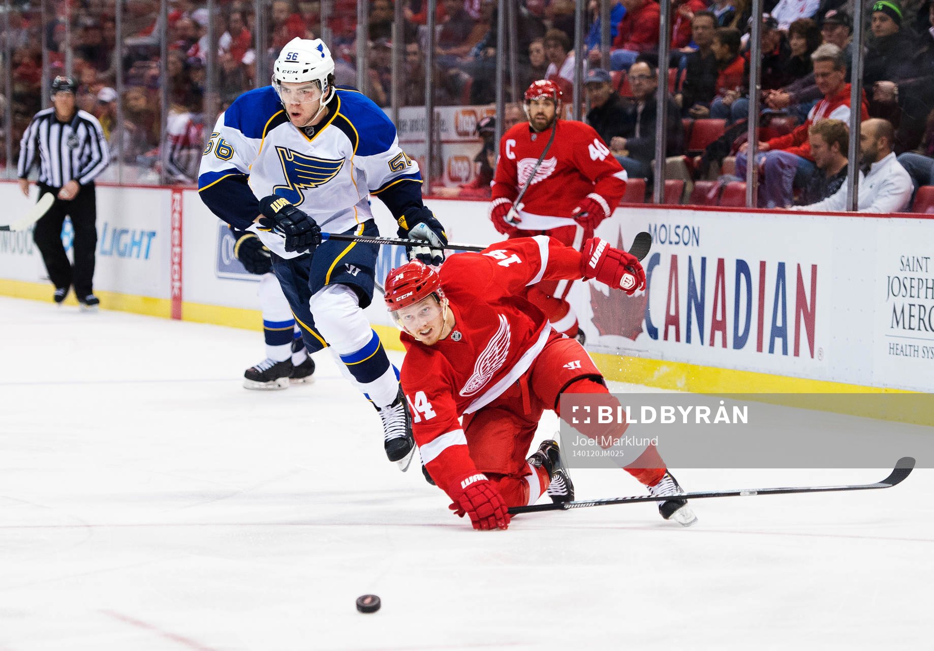St Louis Magnus Pääjärvi och Detroits Gustav Nyquist