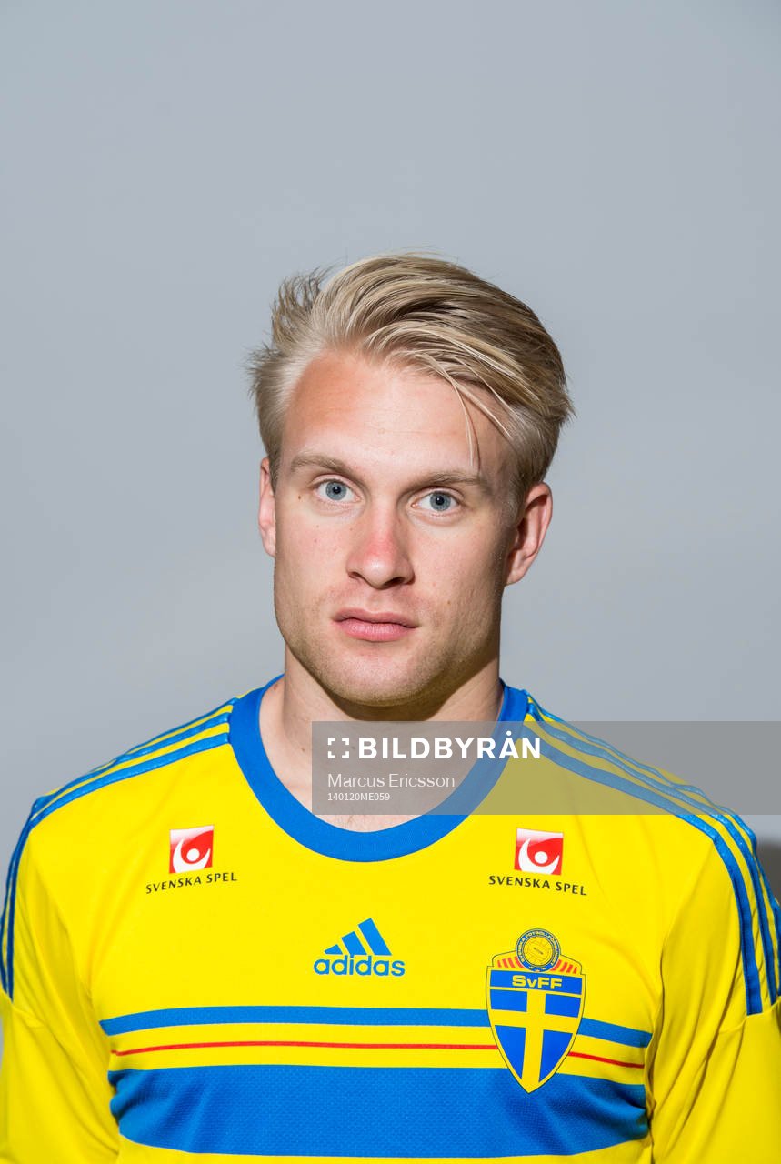 Porträtt på Sveriges Johan Larsson