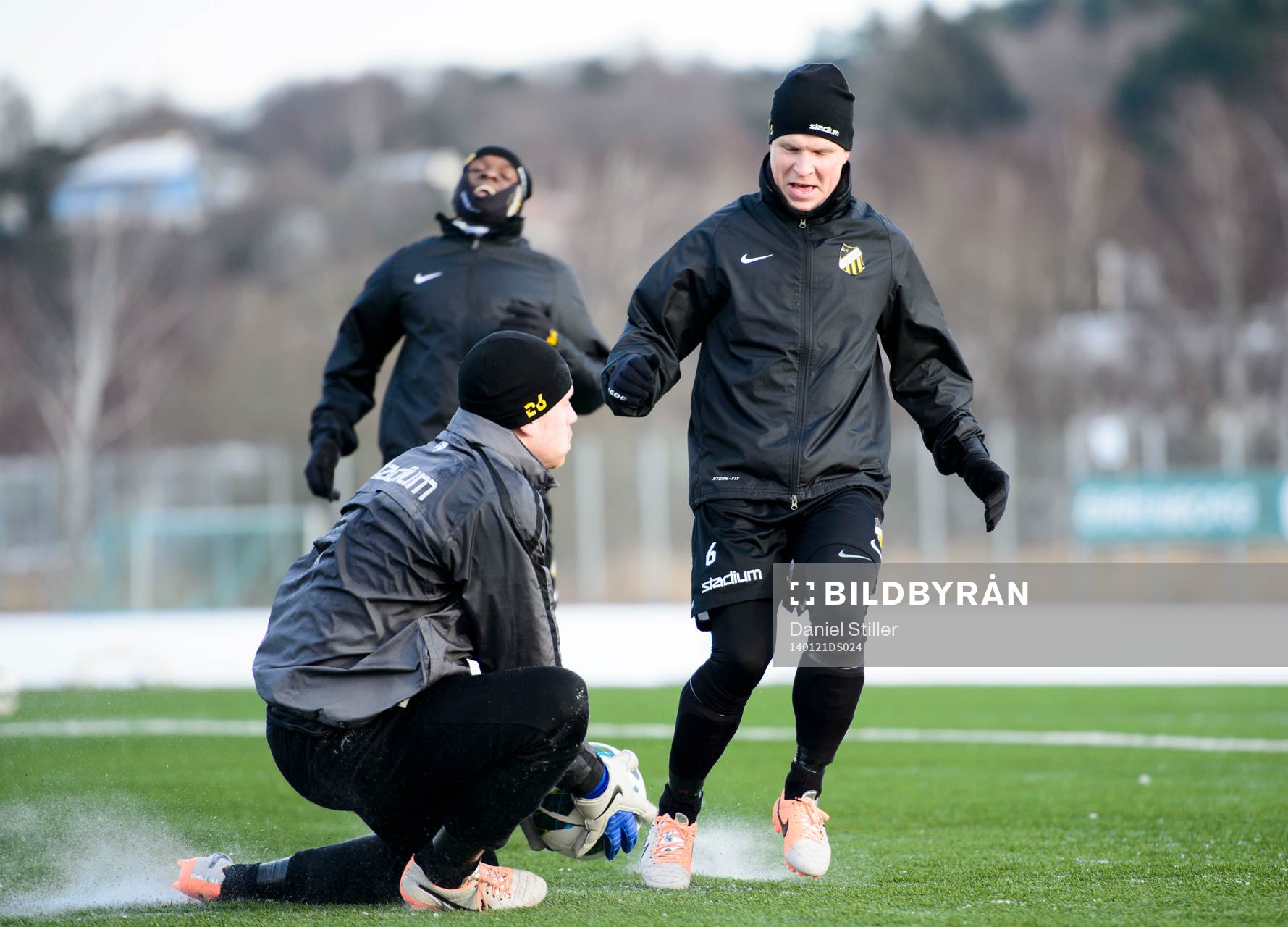David Frölund och målvakten Peter Abrahamsson