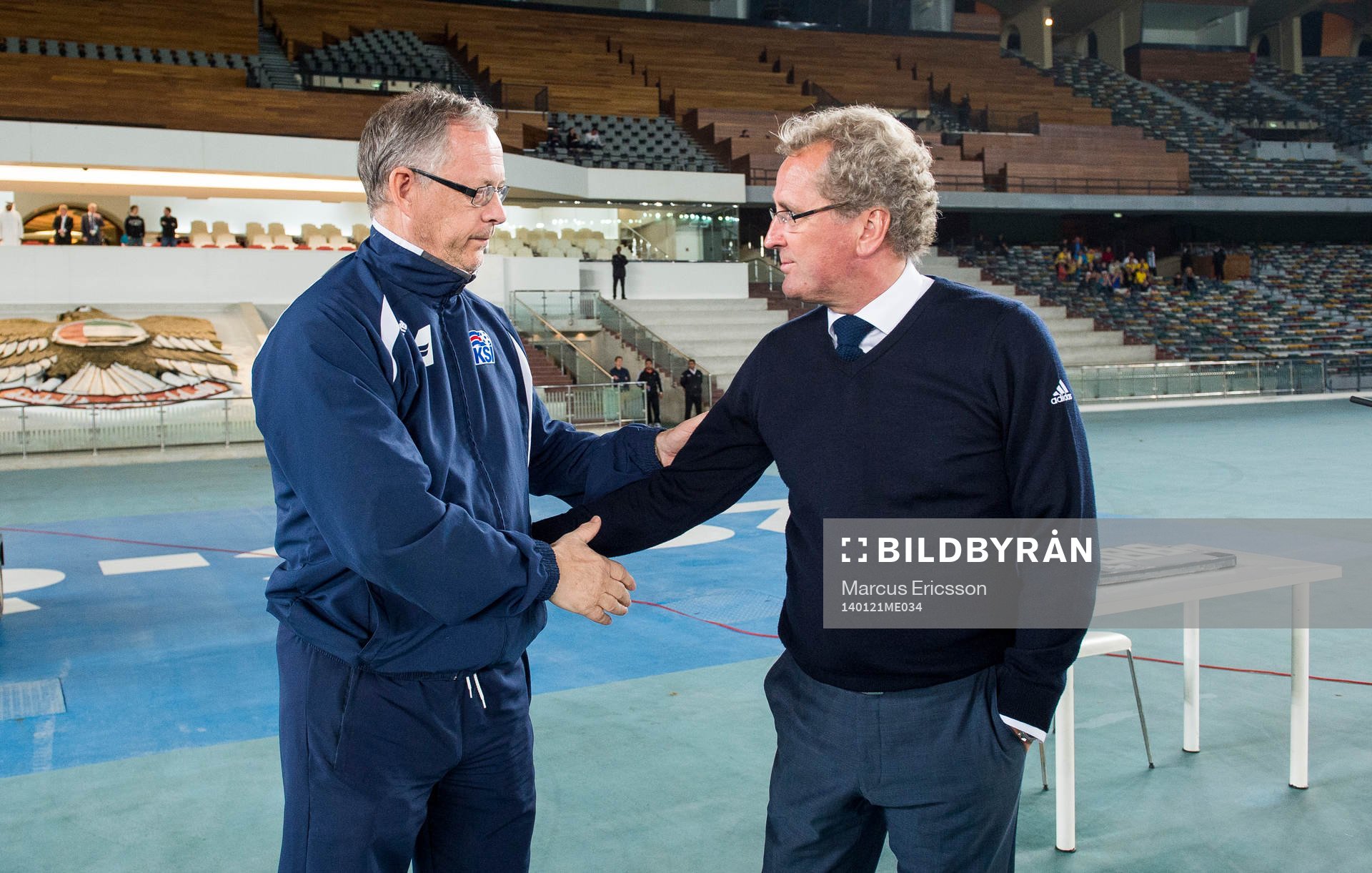Islands förbundskapten Lars Lagerbäck och Sveriges