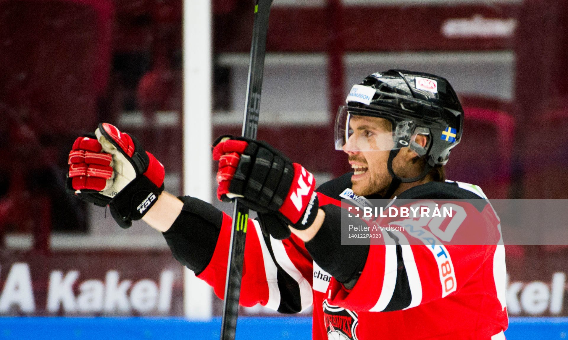 Malmö Redhawks Mattias Persson jublar