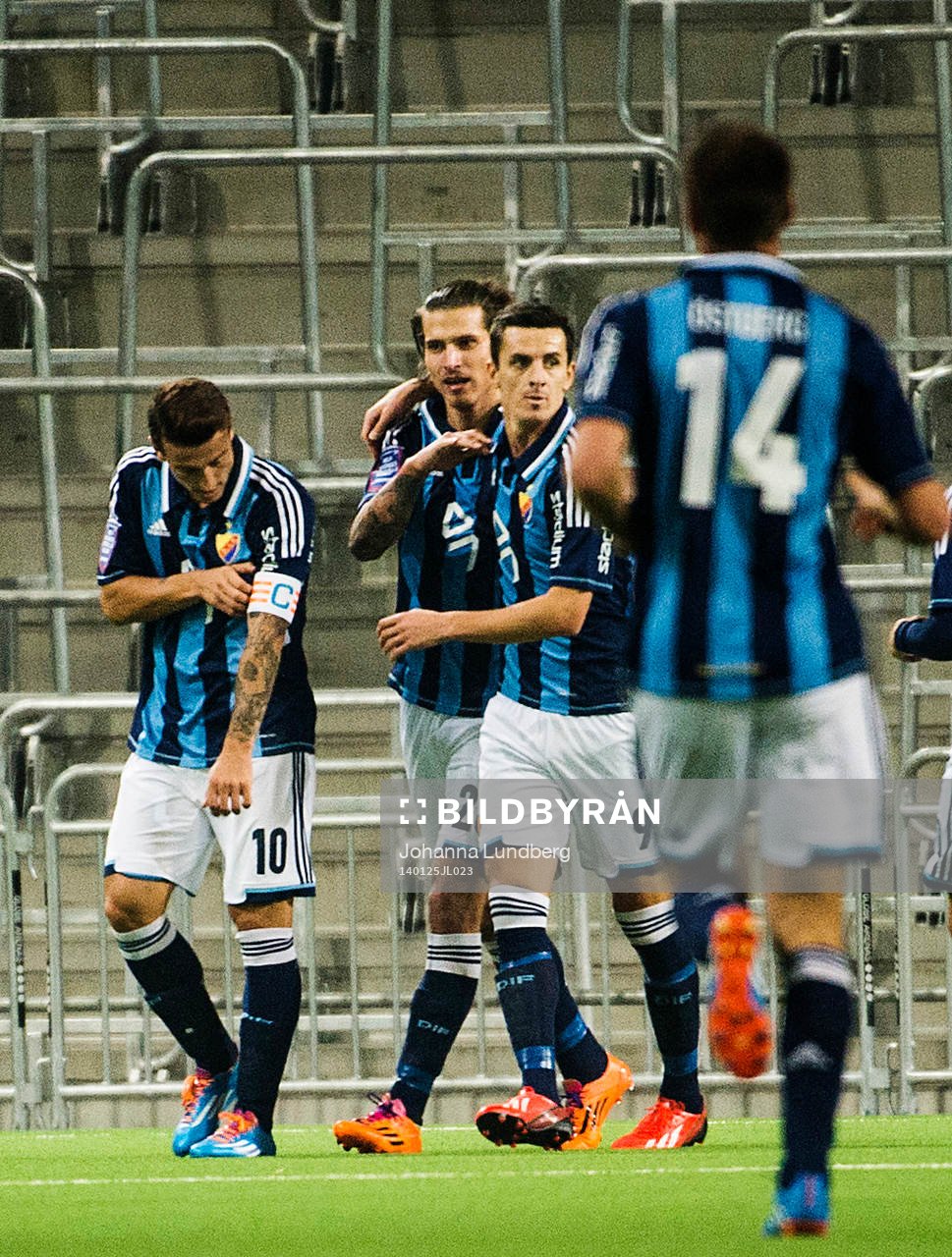 Djurgårdens spelare jublar