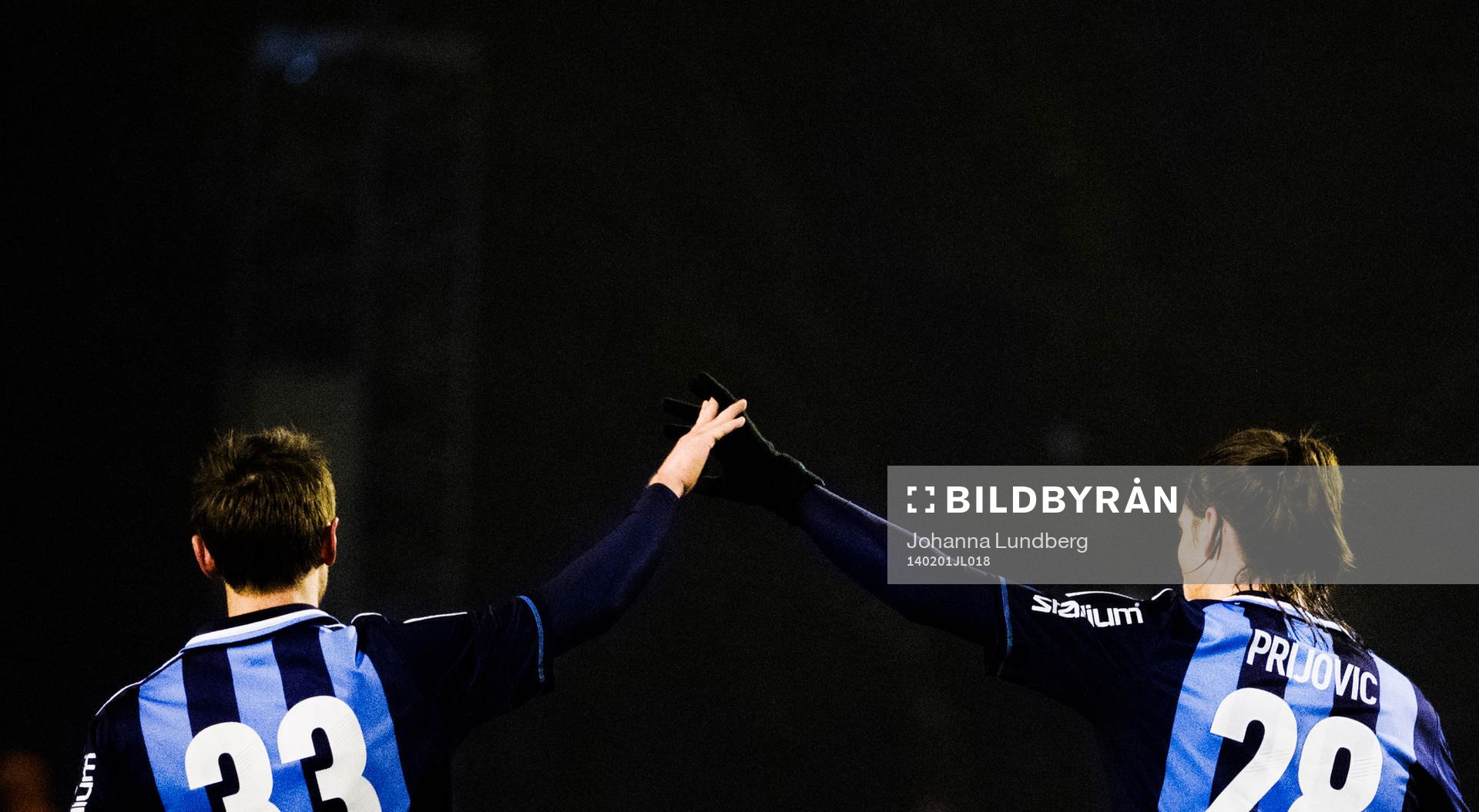 Djurgårdens  Jakob Glasberg och Aleksandar Prijovic  jublar