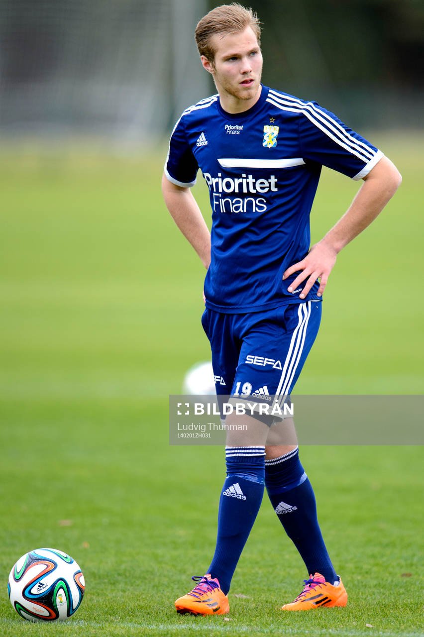 IFK Göteborgs Gustav Engvall under en träning den 01 februari 2014 i Almenara, Spanien. 