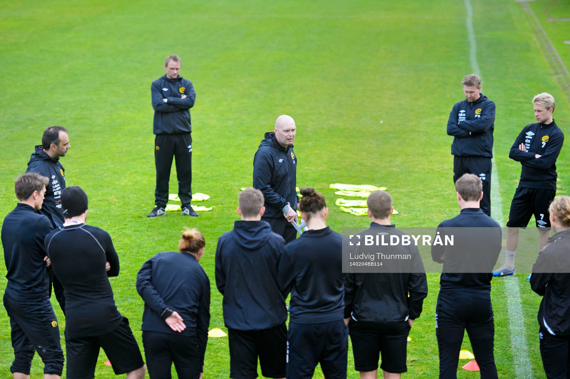 Elfsborg samlas för taktikgenomgång med manager Klas