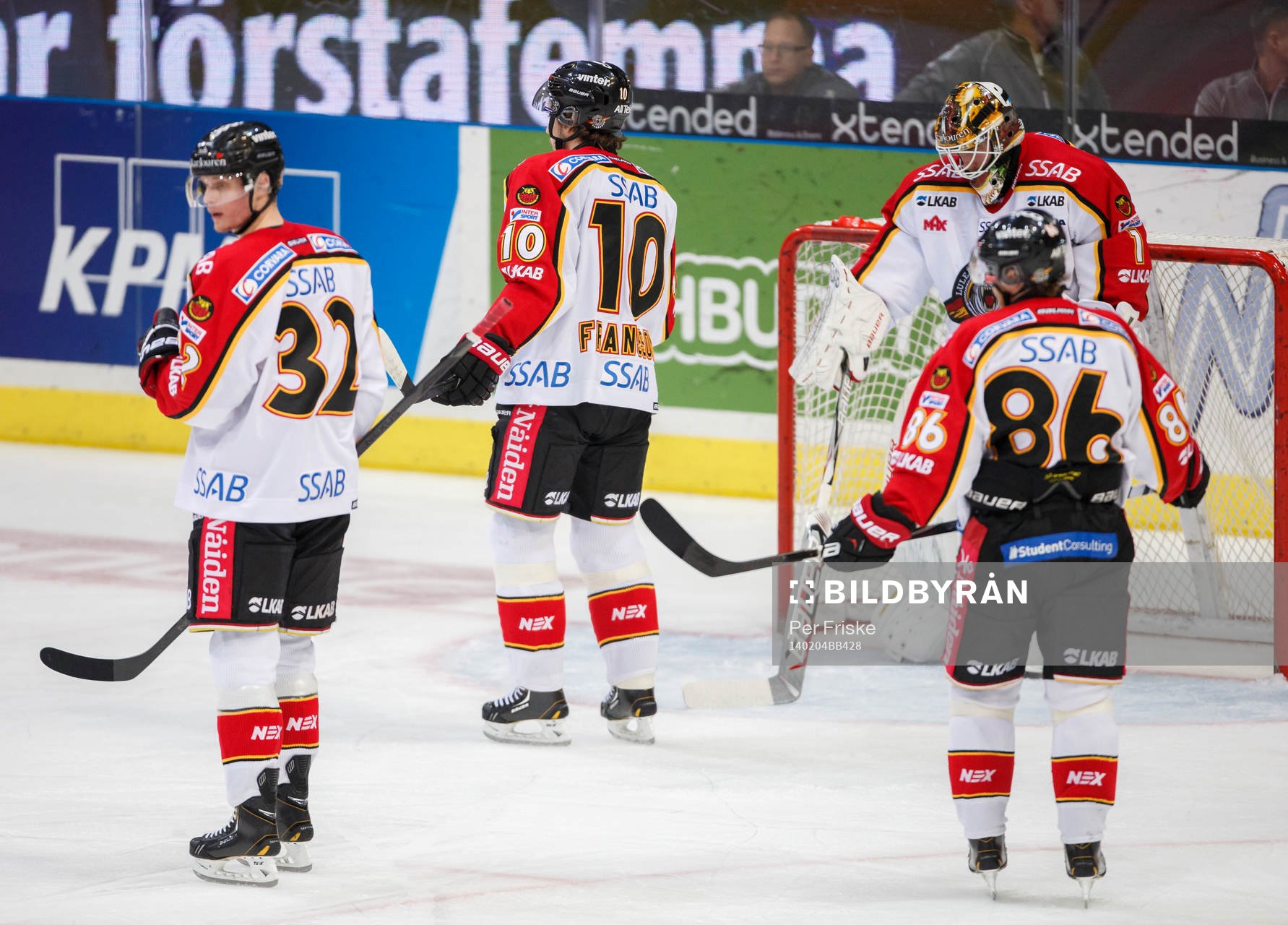 Luleås Kim Lilja, Johan Fransson,  målvakt David Rautio