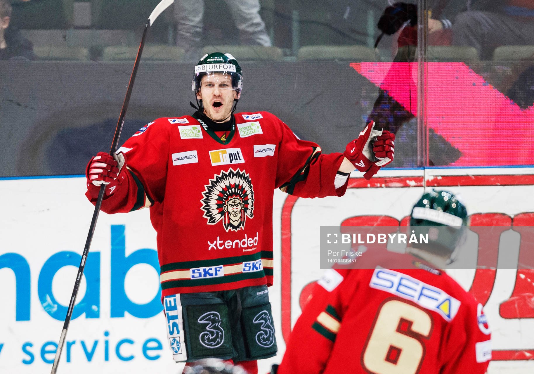 Frölundas Magnus Kahnberg jublar