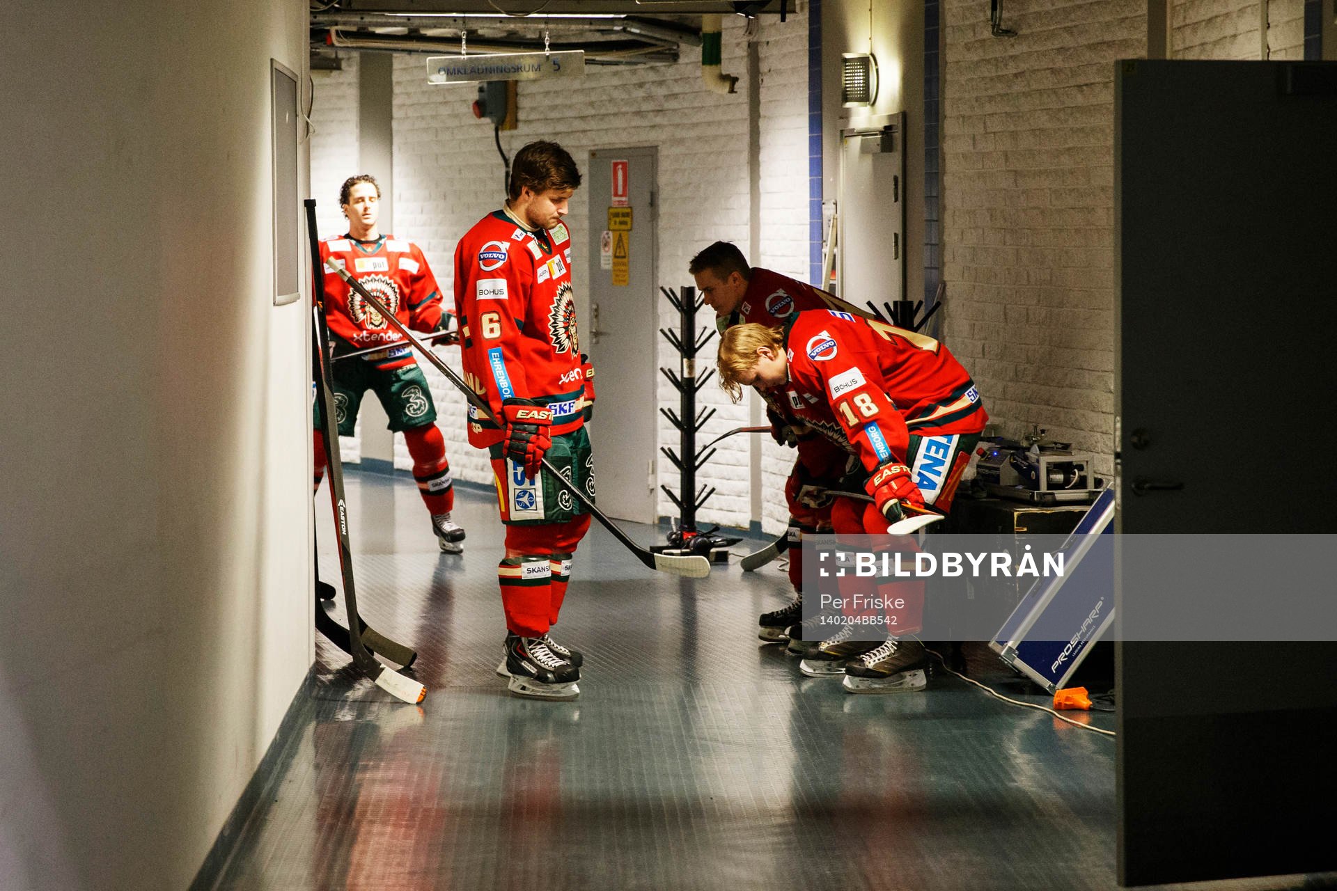 Frölundas Evan McGrath, Mikael Wikstrand, Tom Nilsson och