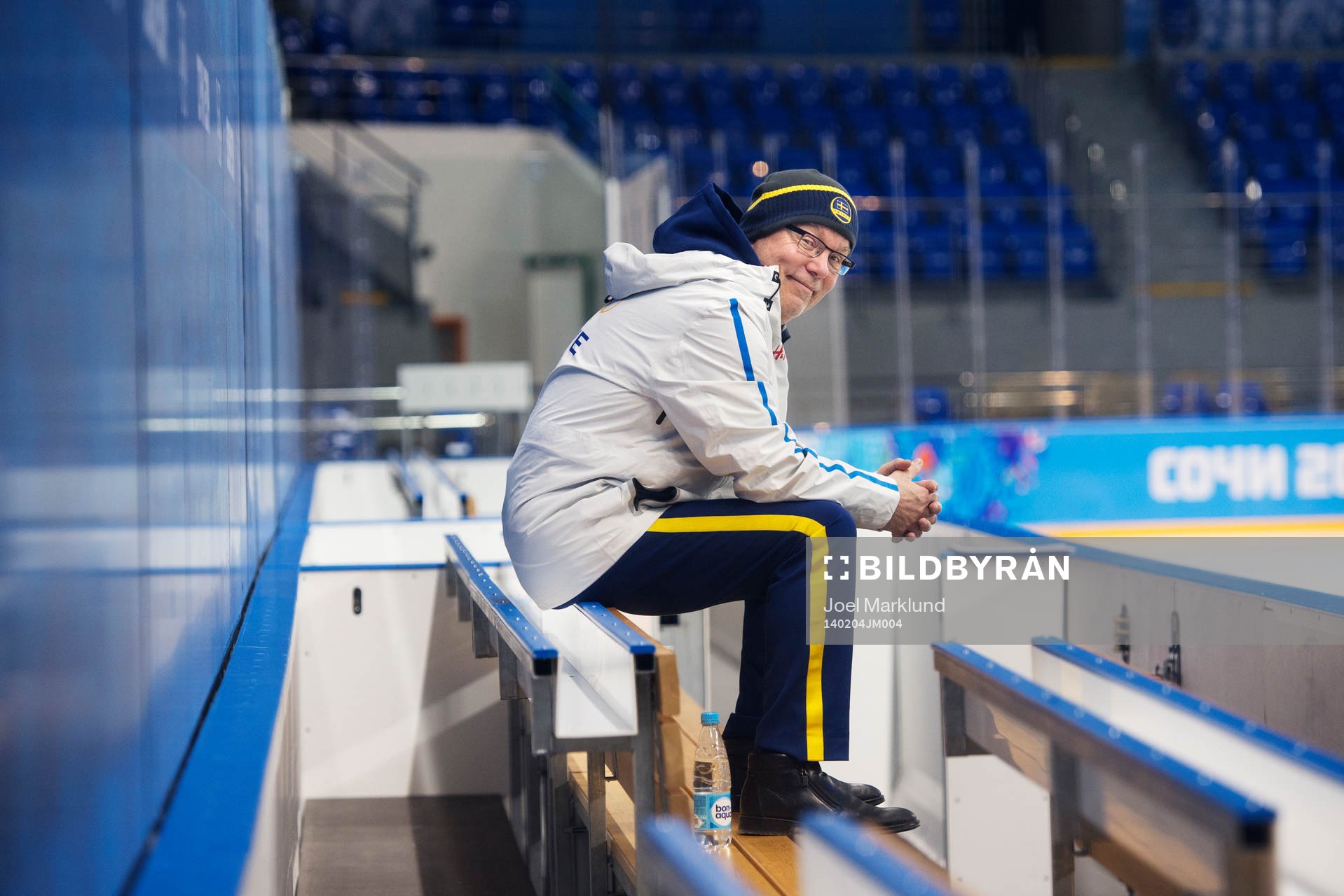Assisterande tränaren Leif Boork på damkronornas träning