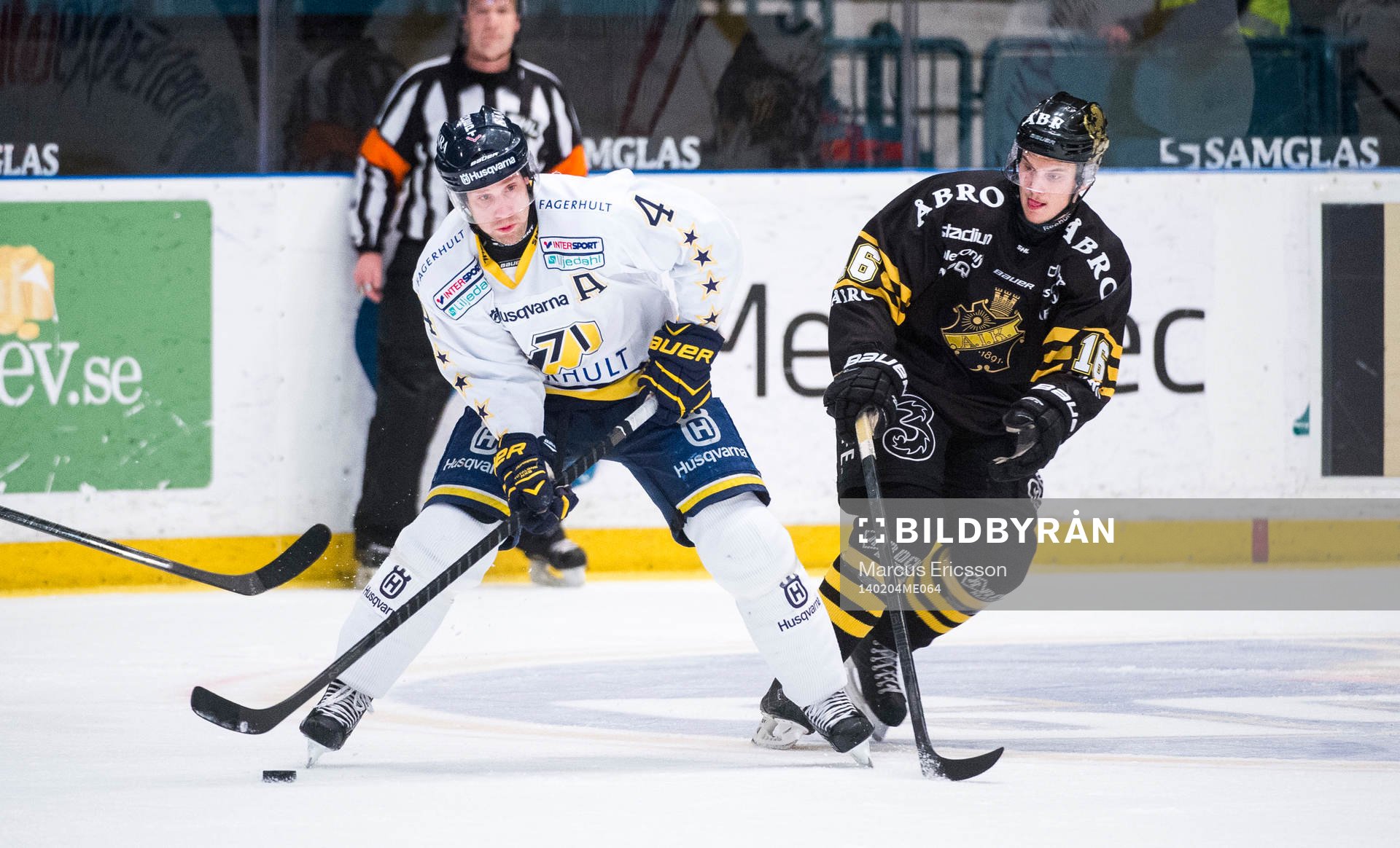 s Marcus Nilson och AIK:s Theodor Lennström