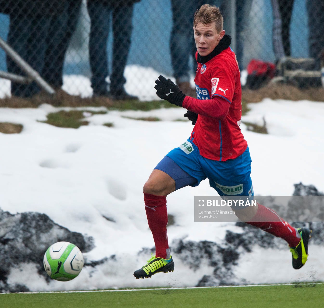 Helsingborgs Emil Krafth i träningsmatchen mellan