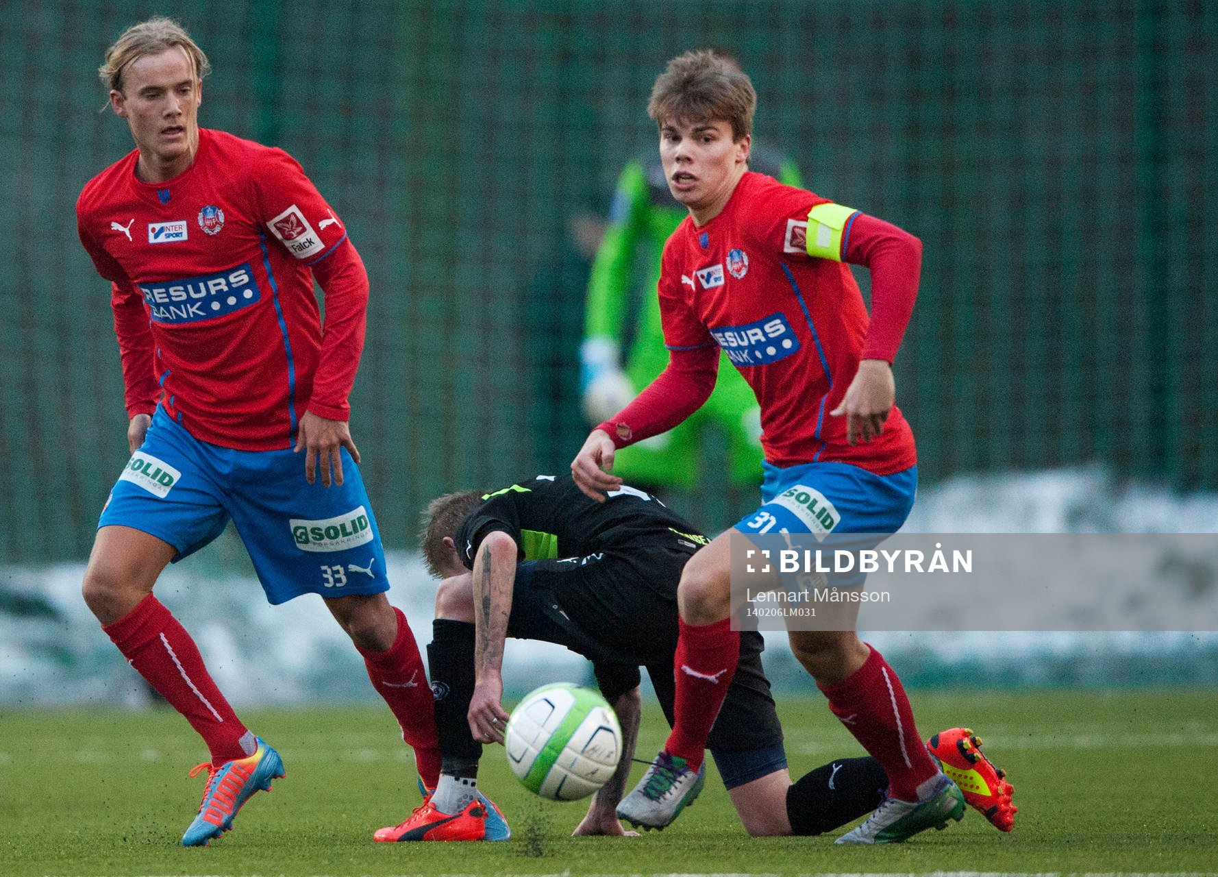 Helsingborgs Elias Andersson och Daniel Svensson i