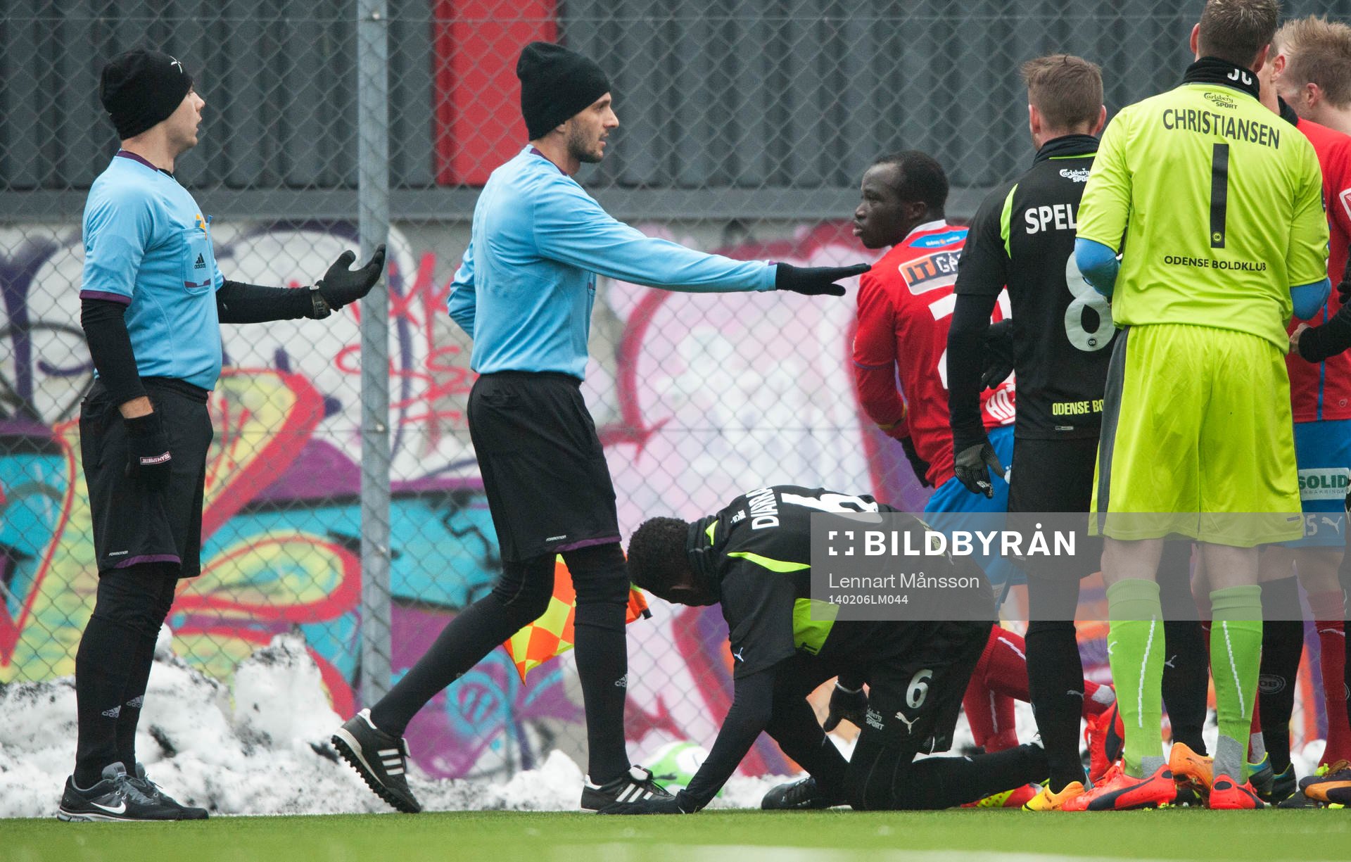 Varning till Helsingborgs Emmanuel Boateng i