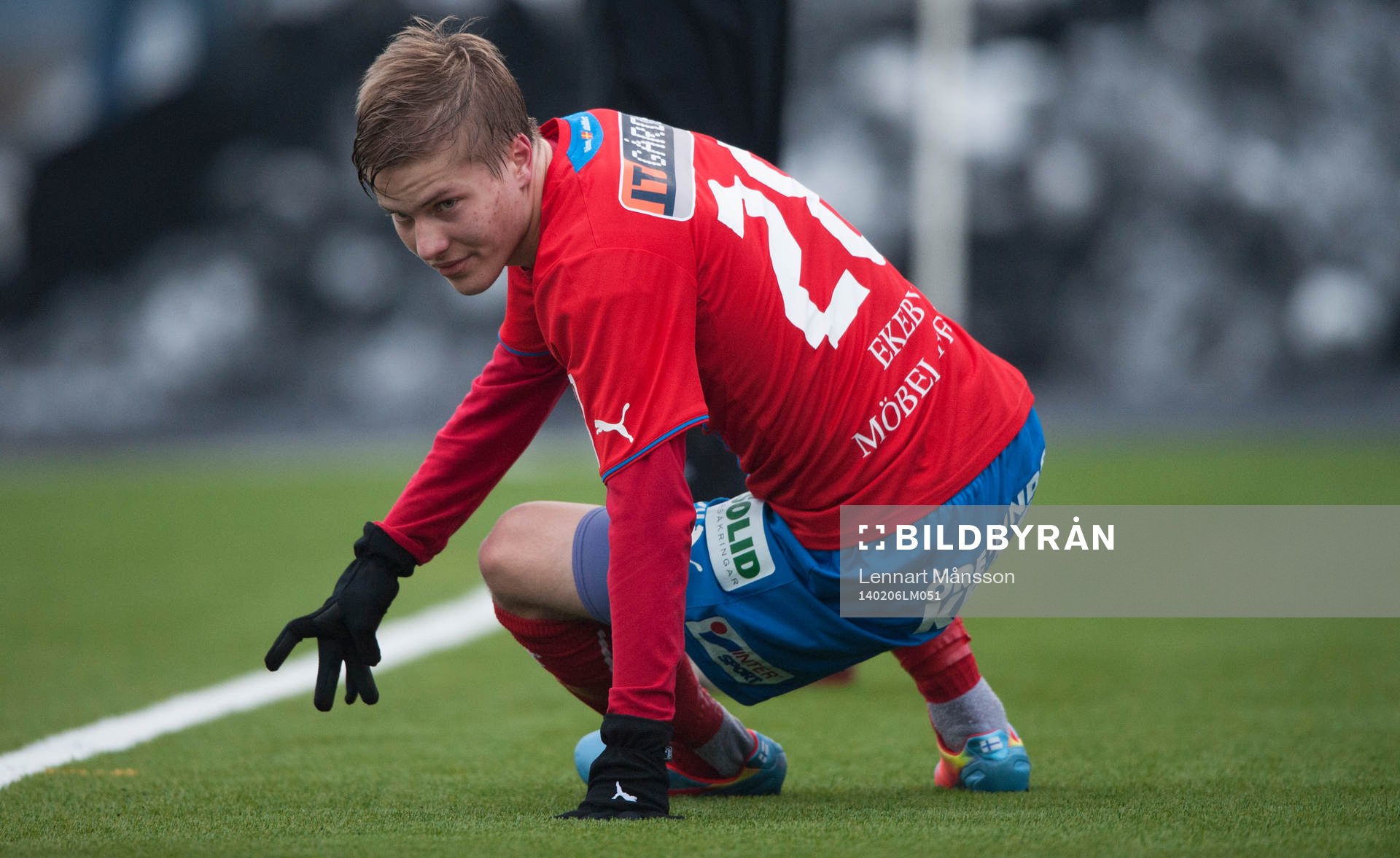 Helsingborgs Jere Uronen i träningsmatchen mellan