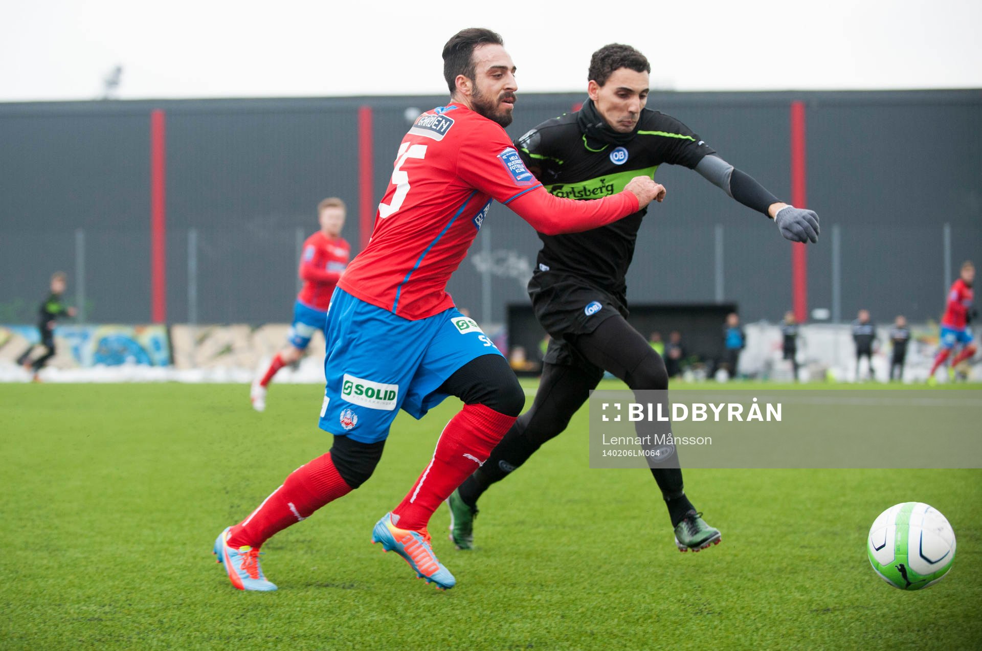 Helsingborgs Abdul Khalili i träningsmatchen mellan