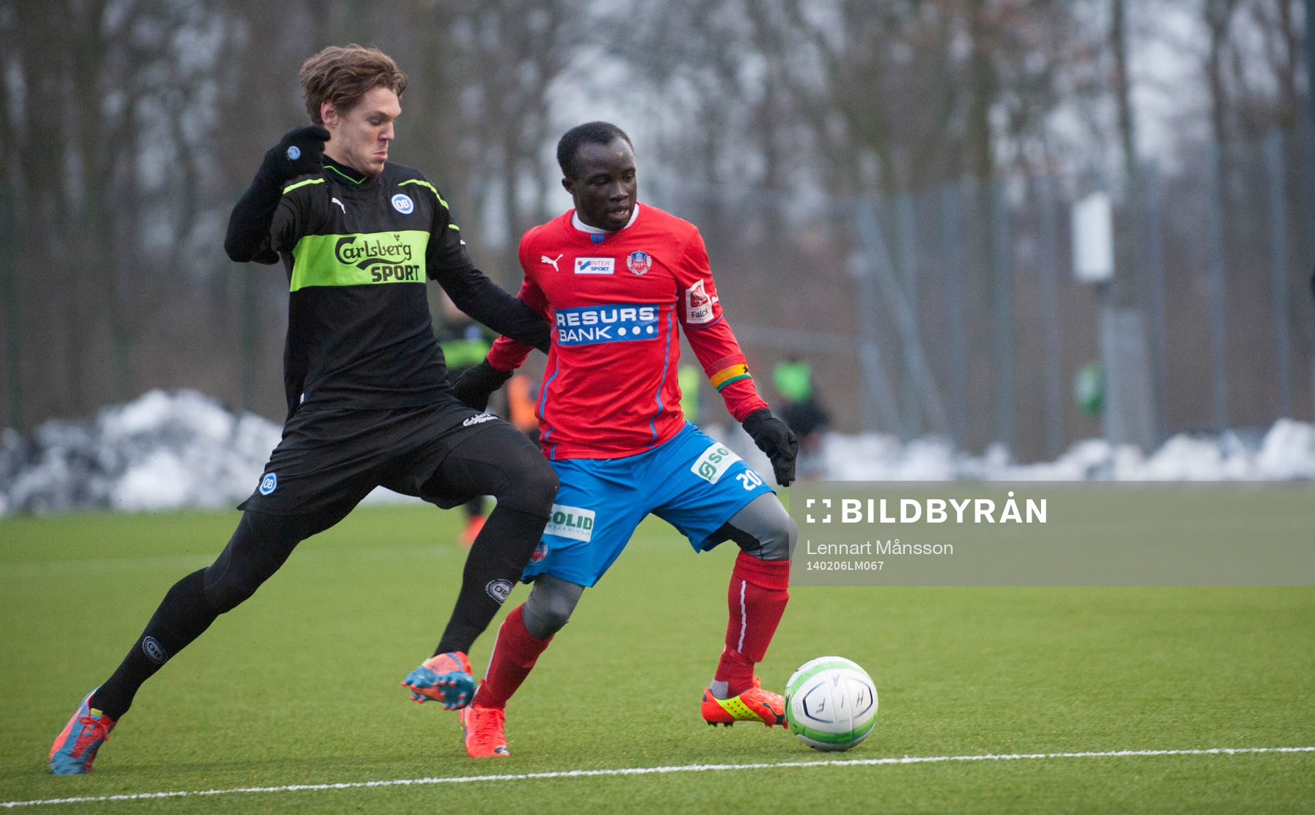 Helsingborgs Ema Boateng i träningsmatchen mellan