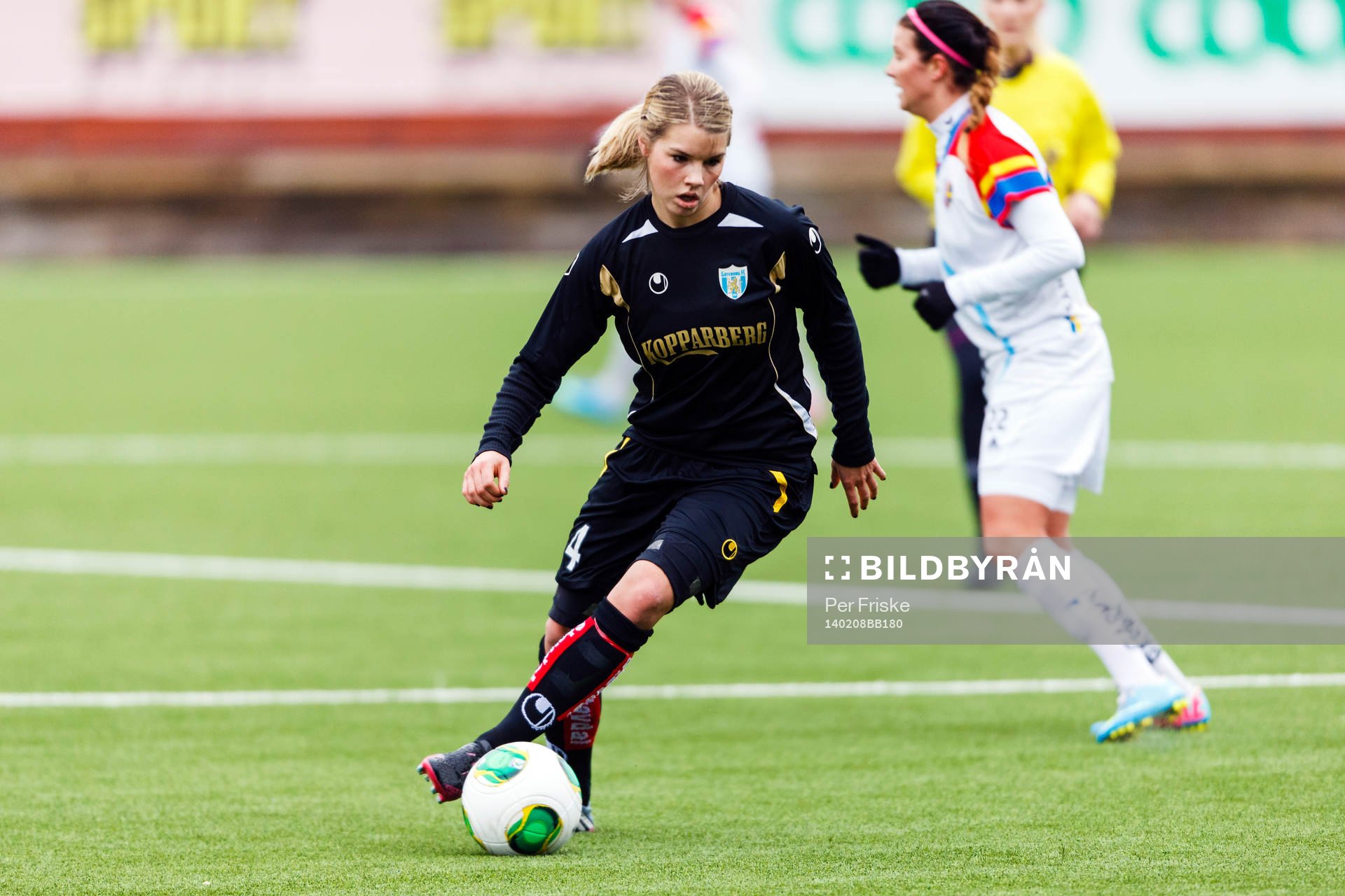 Kopparberg/Göteborgs Andrine Hegerberg under träningsmatchen i fotboll mellan Kopparbergs/Göteborg och Hovås/Billdal den 8 februari 2014 i Göteborg .