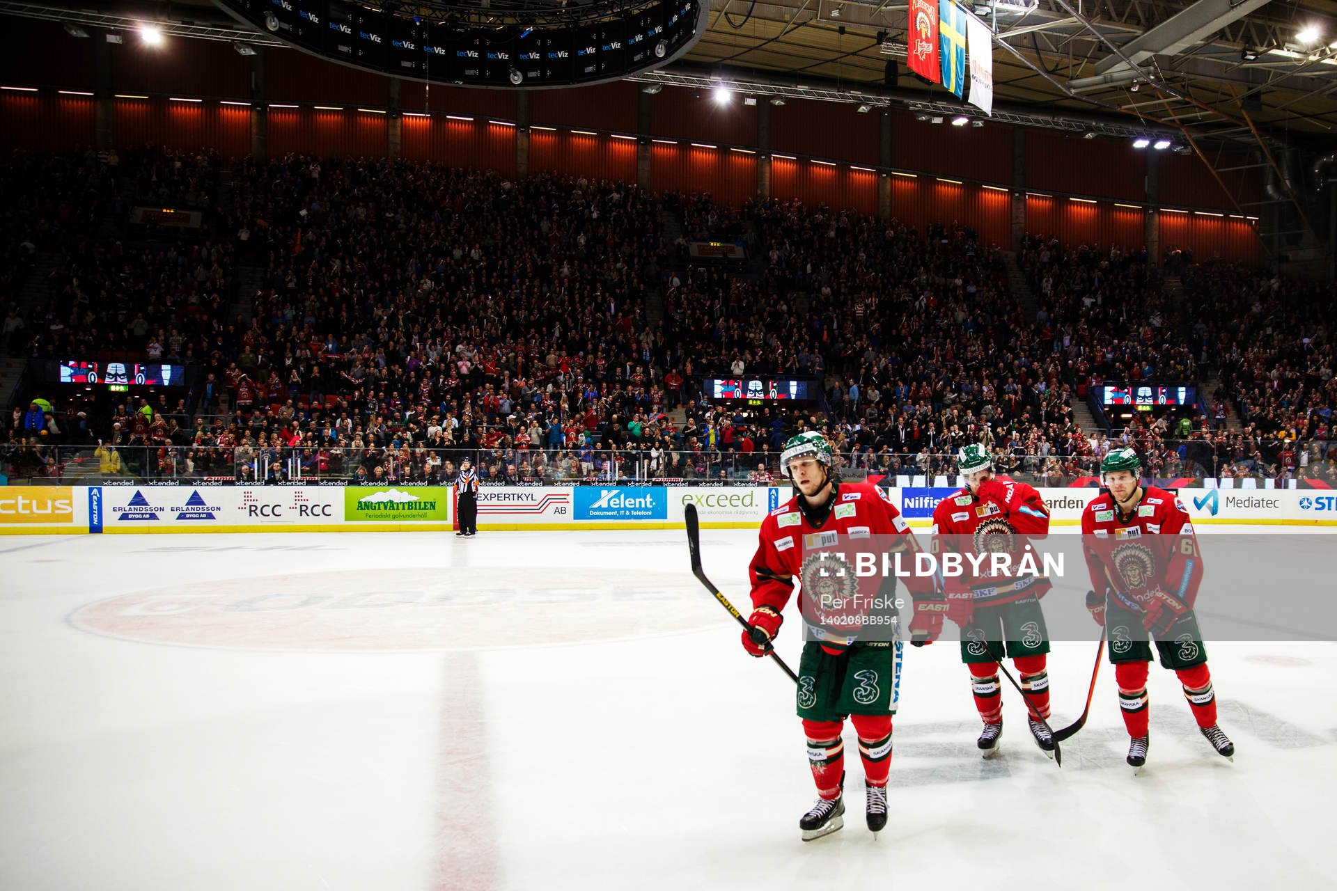 Frölundas Anton Axelsson, Joel Lundqvist och Jonas Ahnelöv