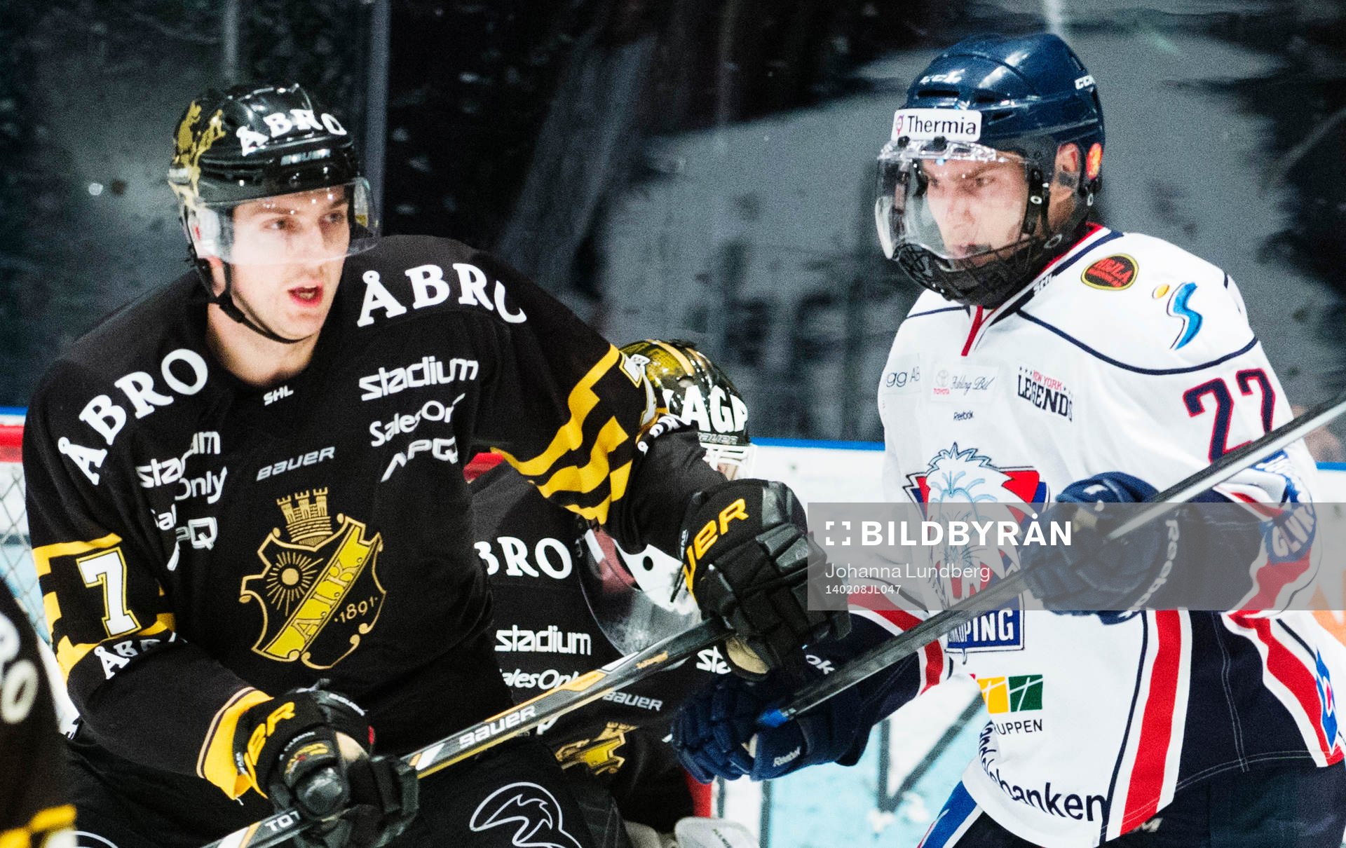 s Brett Carson och Linköpings  Mattias Sjögren