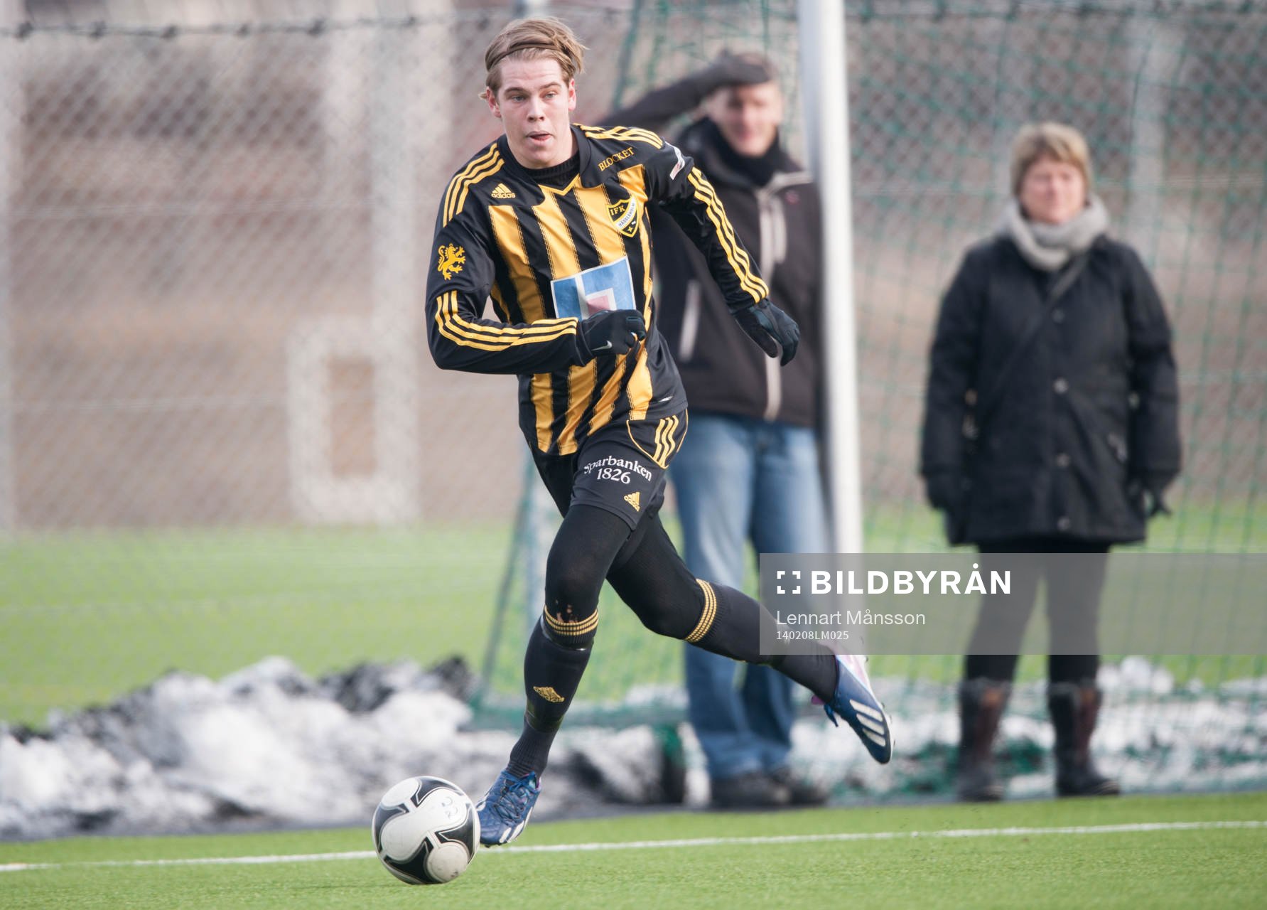 IFK Hässleholms Filip Ranmo i träningsmatchen i fotboll