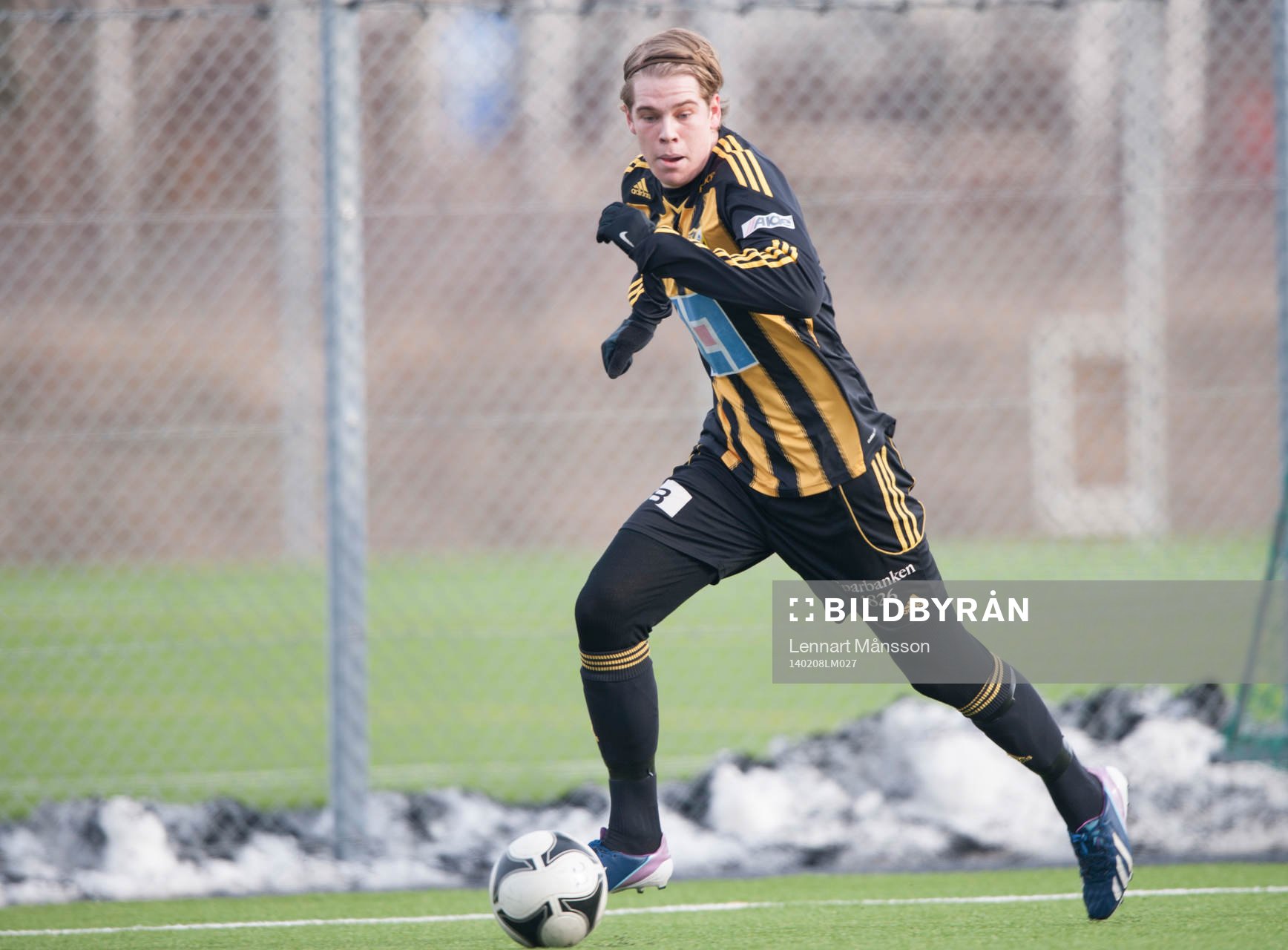 IFK Hässleholms Filip Ranmo i träningsmatchen i fotboll
