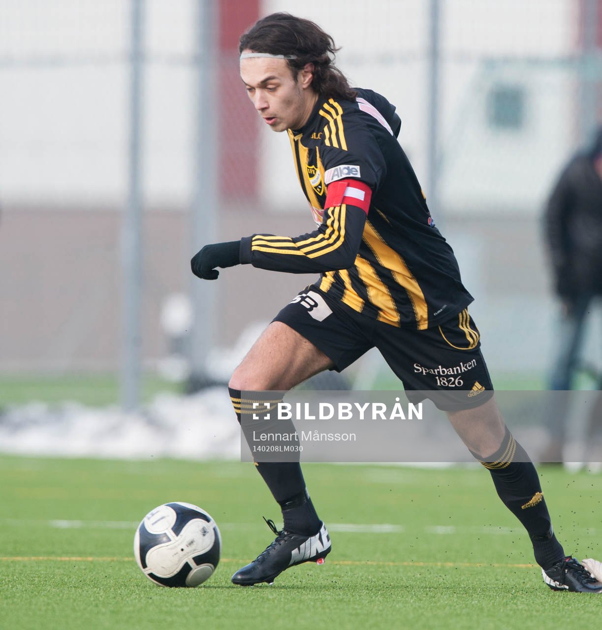 IFK Hässleholms Karim Al-Asi i träningsmatchen i fotboll