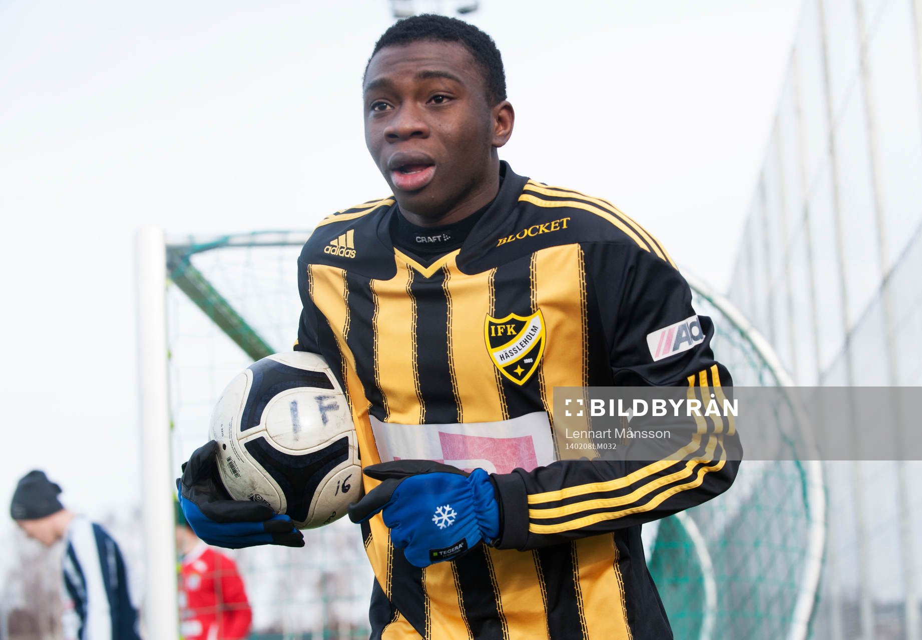 IFK Hässleholms Junior Bangura i träningsmatchen i
