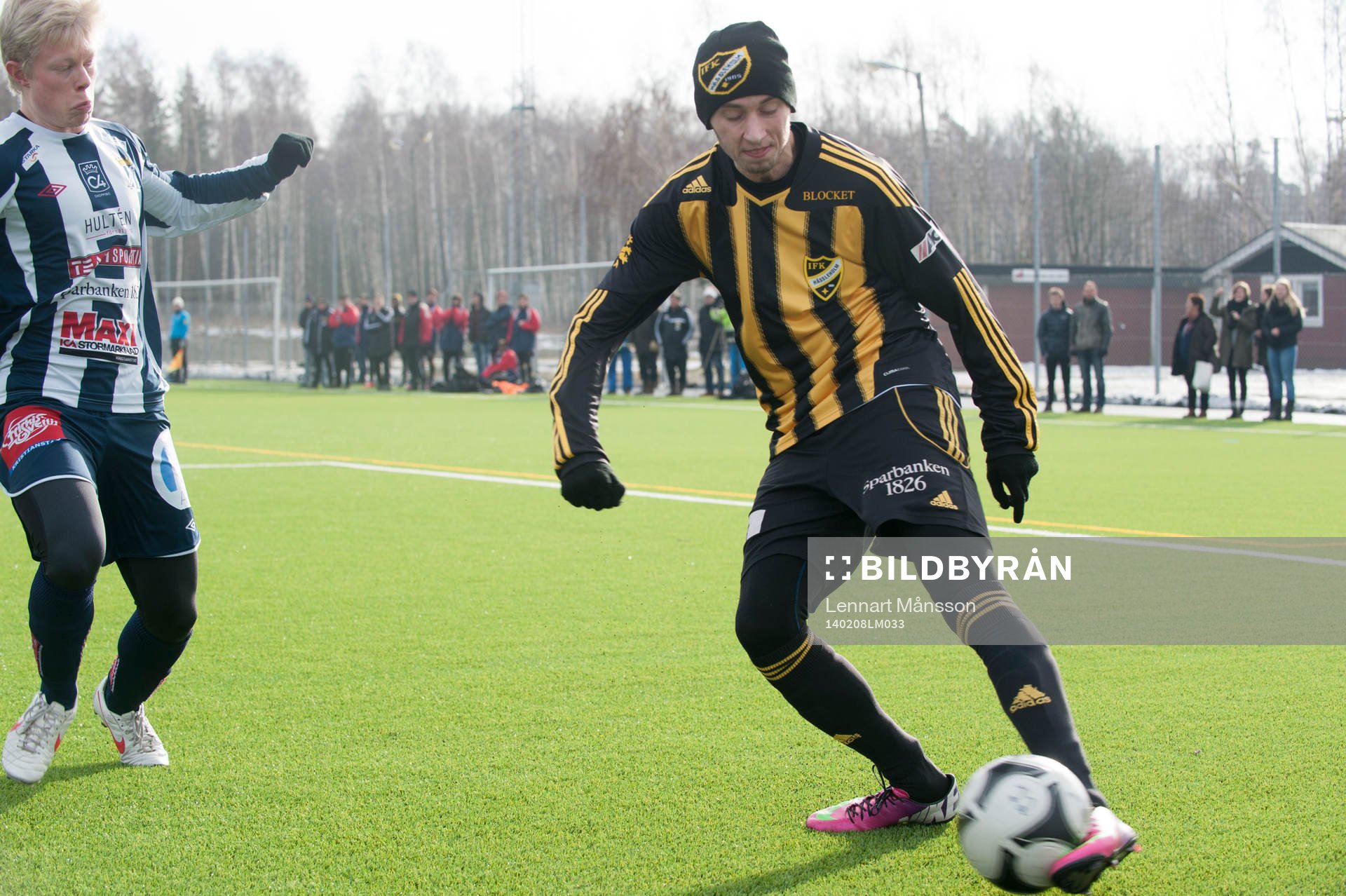 IFK Hässleholms Ilir Salja i träningsmatchen i fotboll