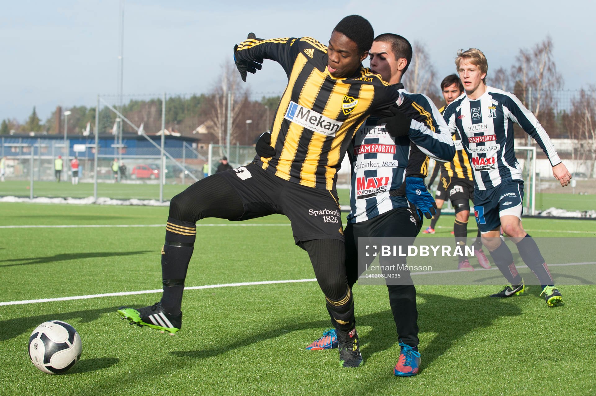 Hässleholms Edem Hetcheli i träningsmatchen i fotboll