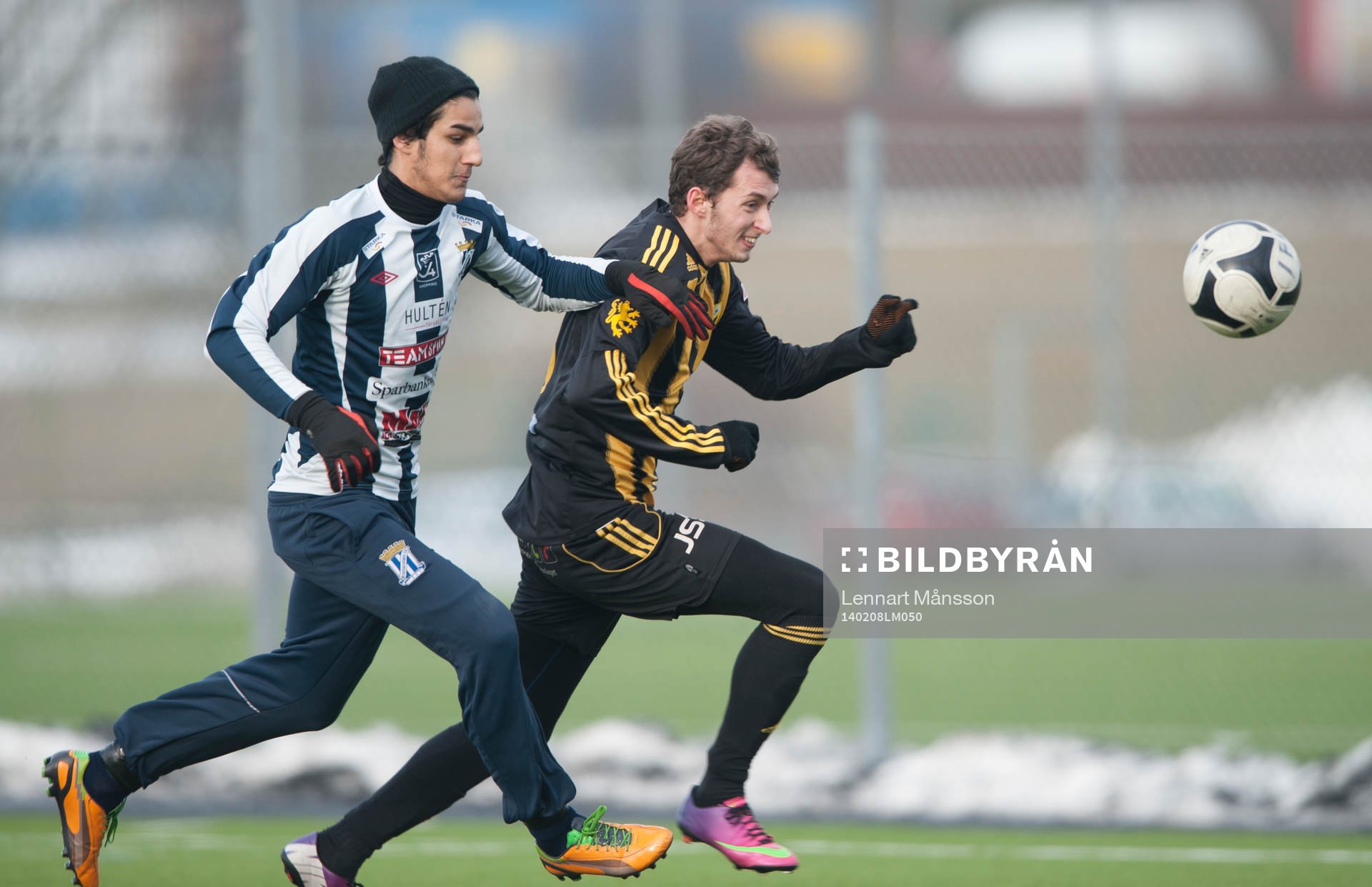 IFK Hässleholms Ilir Salja i träningsmatchen i fotboll