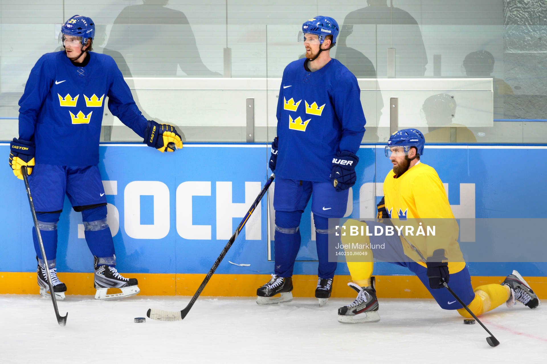 Sveriges Loui Eriksson, Daniel Sedin och Henrik Zetterberg