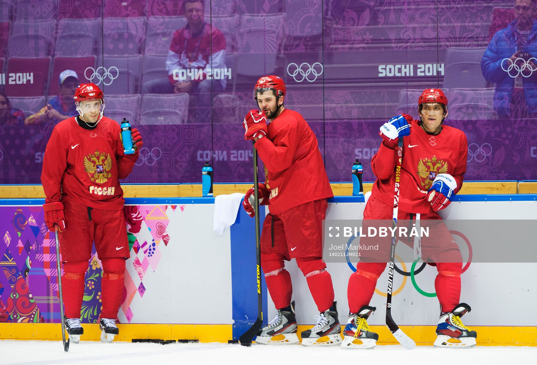 Pavel Datsyuk, Alexander Radulov och Alexander Ovechkin på