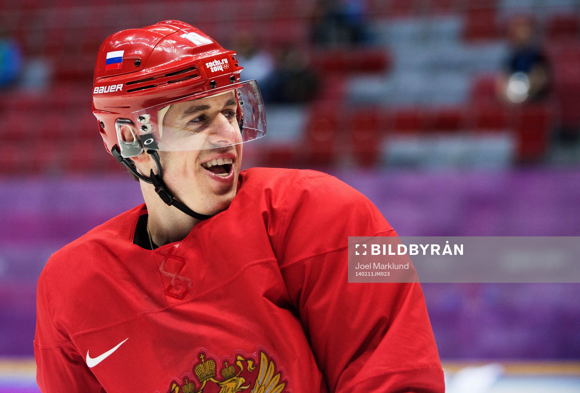 Yevgeni Malkin på Rysslands ishockeylandslags träning