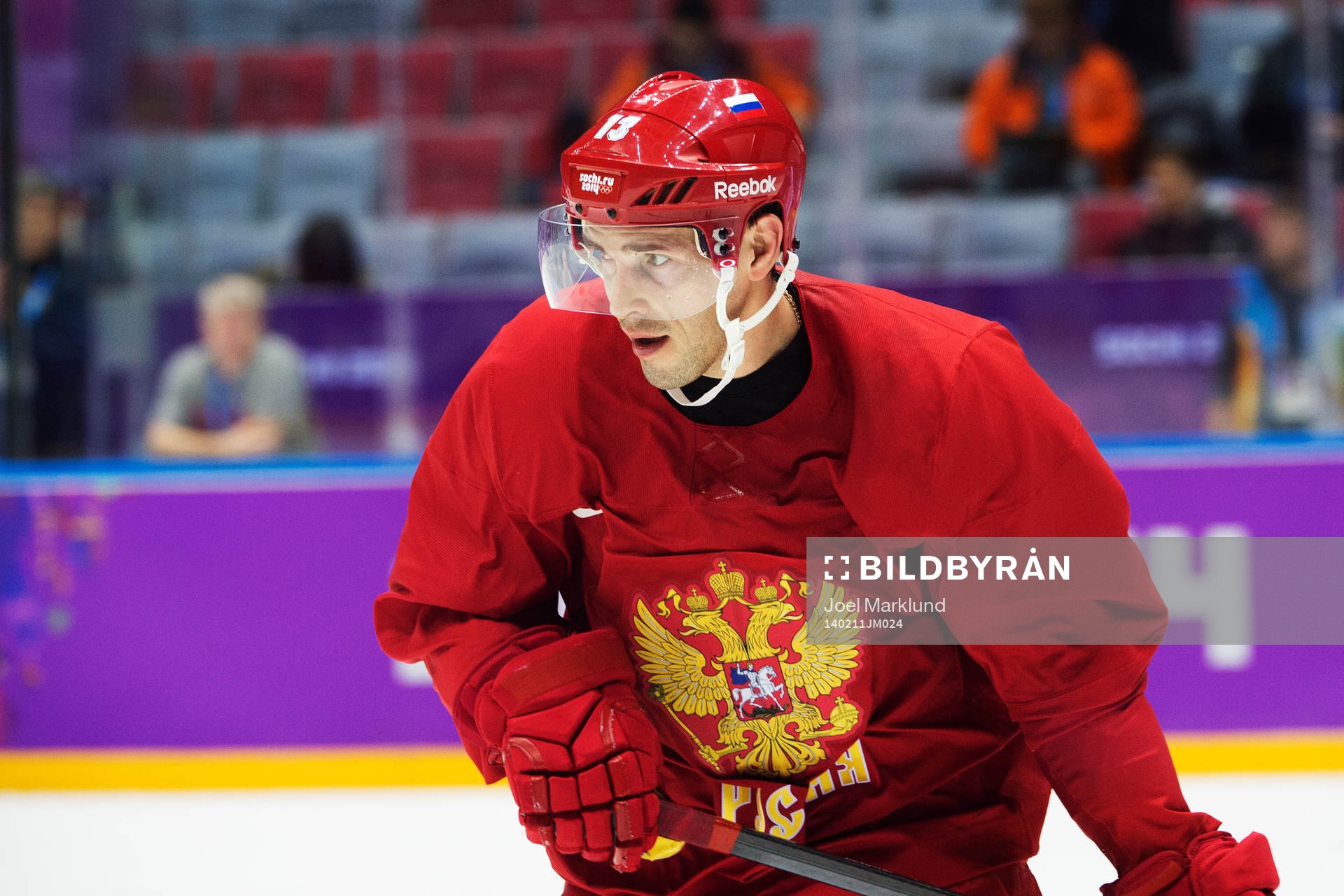 Pavel Datsyuk på Rysslands ishockeylandslags träning
