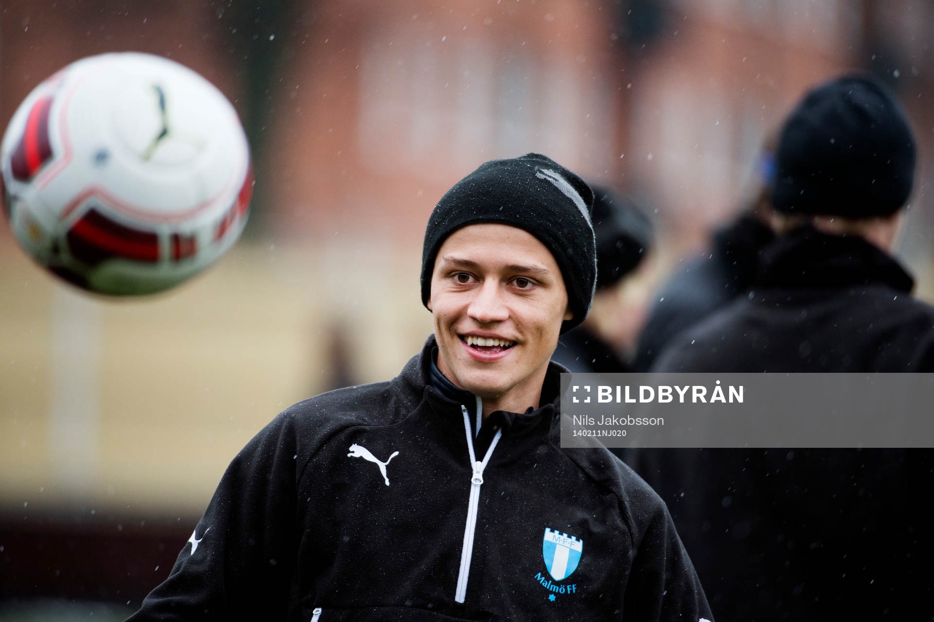 Malmö FFs Simon Thern när Malmö FF tränar