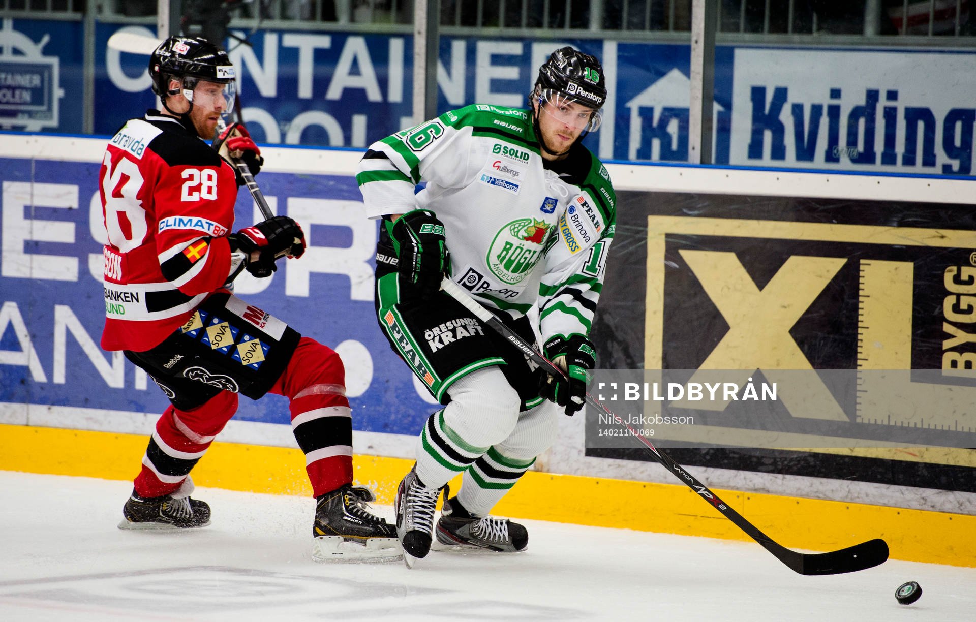 Malmö Redhawks Jens Olsson och Rögles Christopher