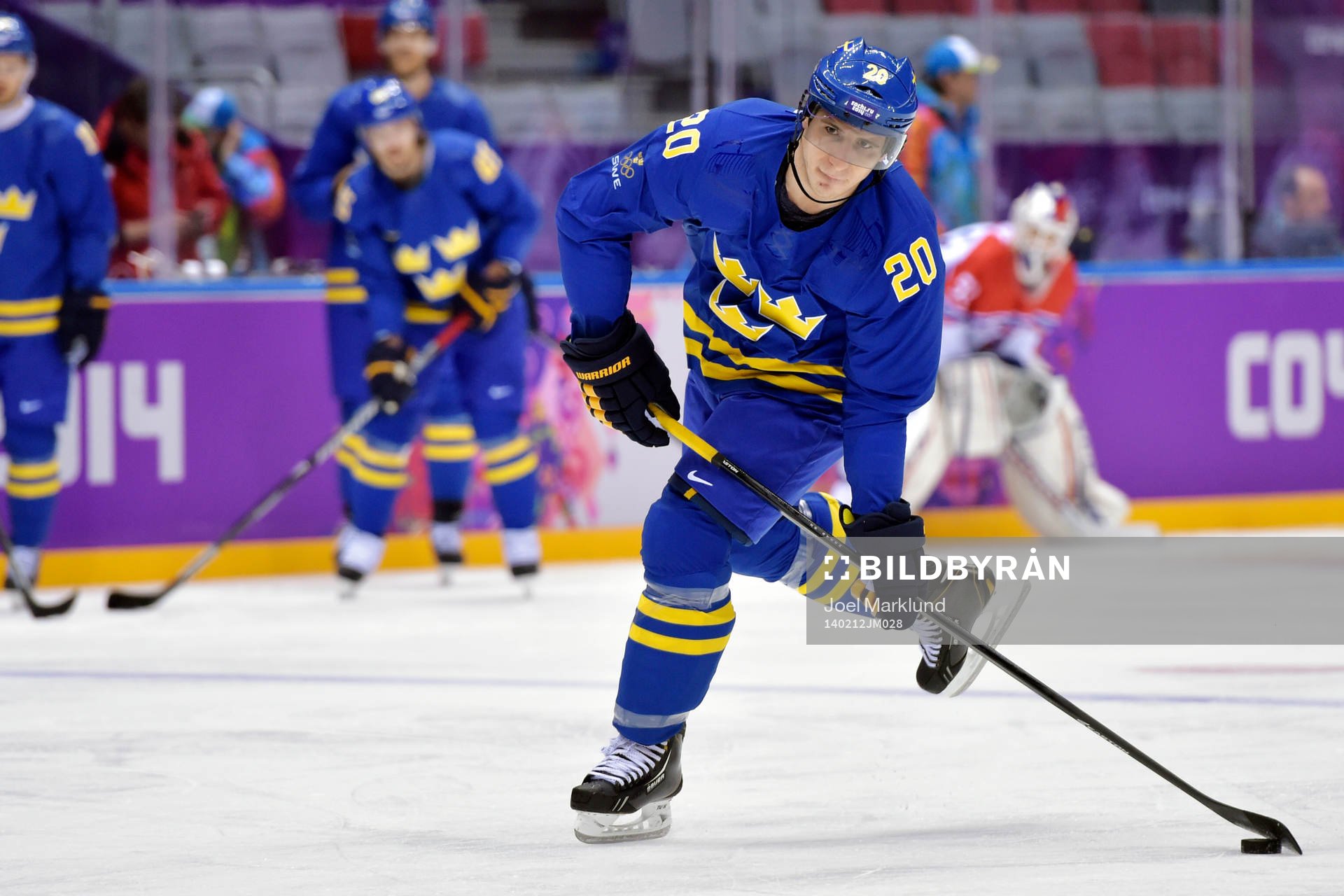 Sveriges Alexander Steen innan ishockeymatchen mellan