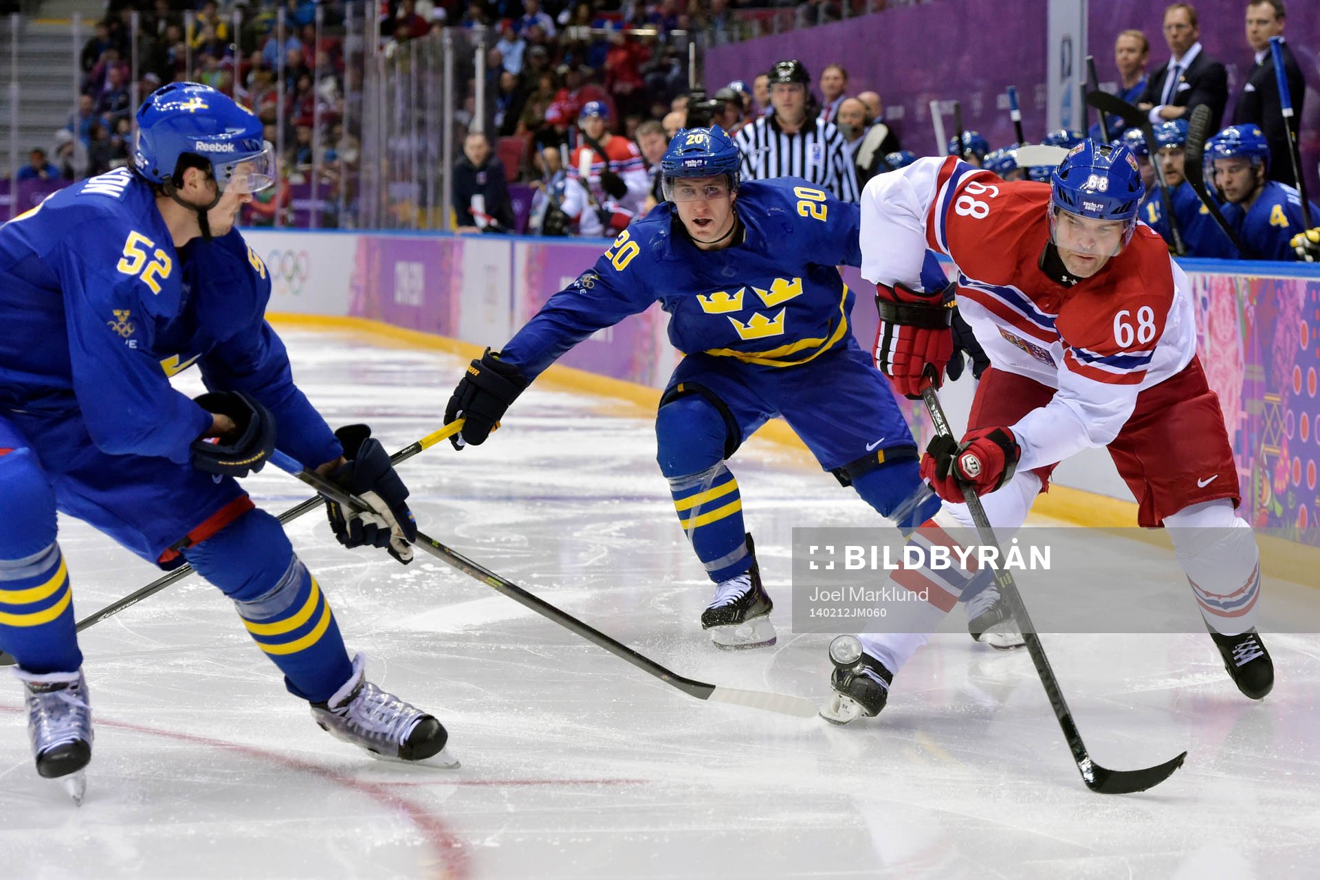 Tjeckiens Jaromir Jagr och Sveriges Alexander Steen och