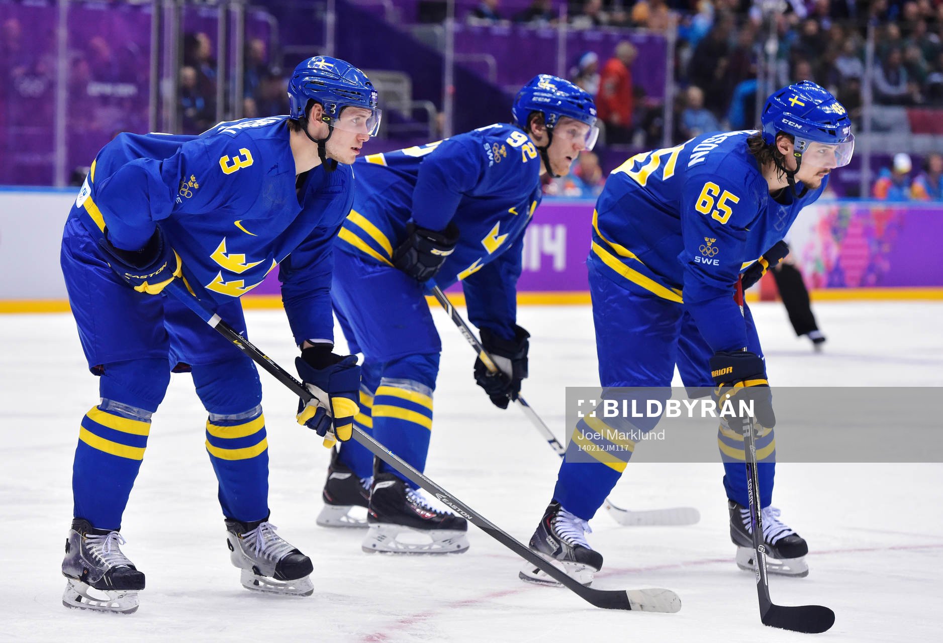 Sveriges Oliver Ekman-Larsson, Gabriel Landeskog och Erik