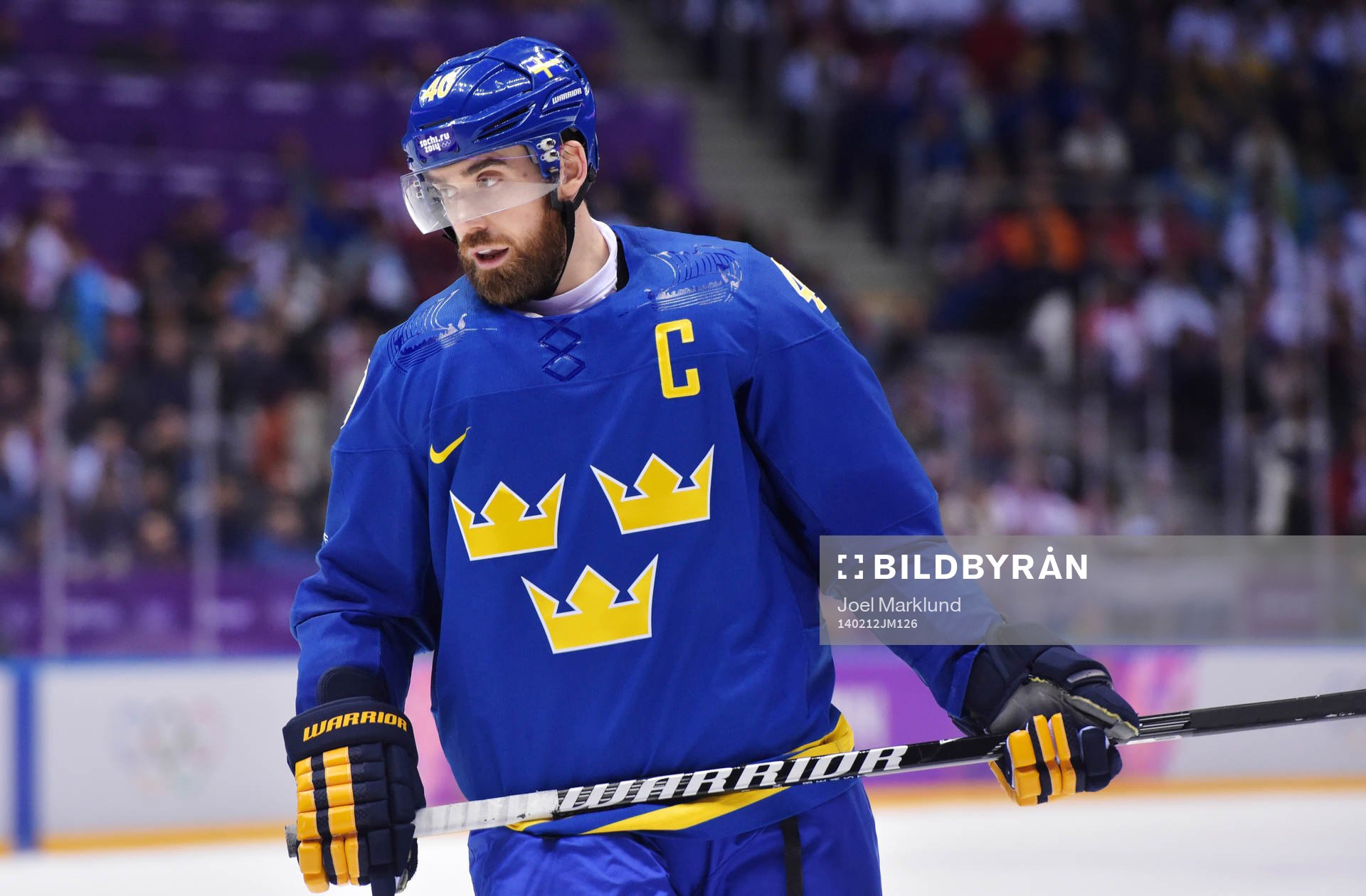 Sveriges Henrik Zetterberg i ishockeymatchen mellan