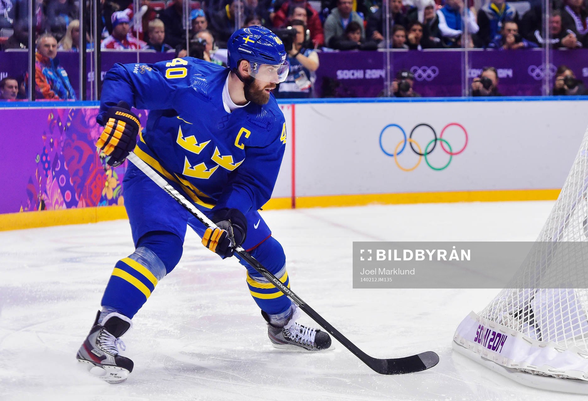 Sveriges Henrik Zetterberg i ishockeymatchen mellan